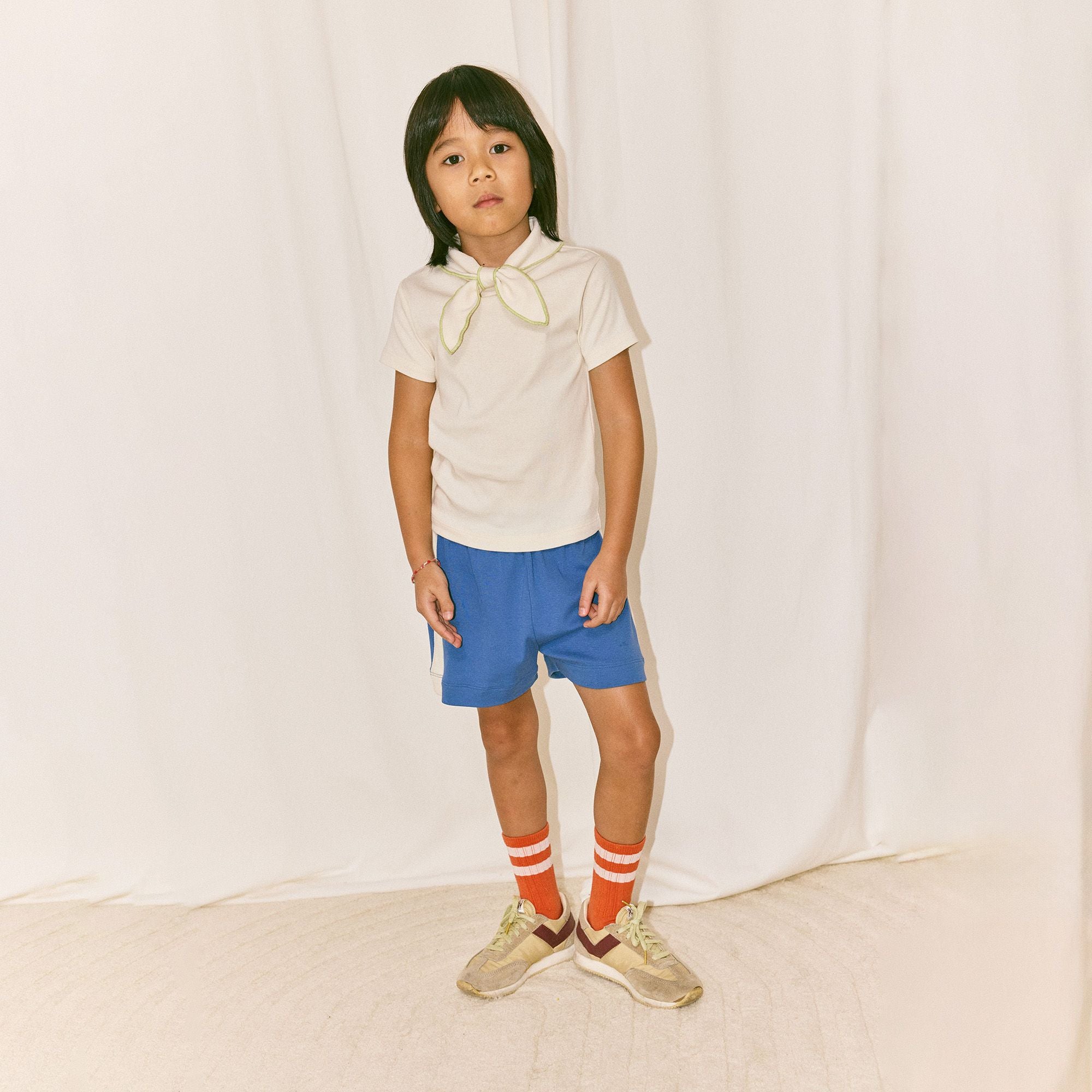 Boys & Girls White Bow Cotton T-Shirt