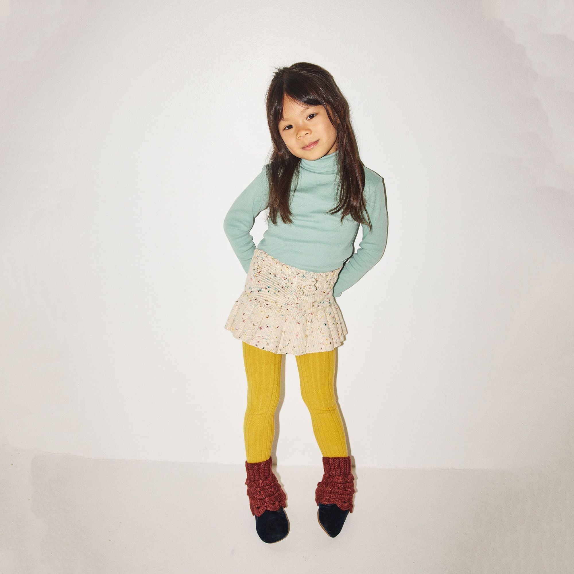 Boys & Girls Green Cotton Turtleneck