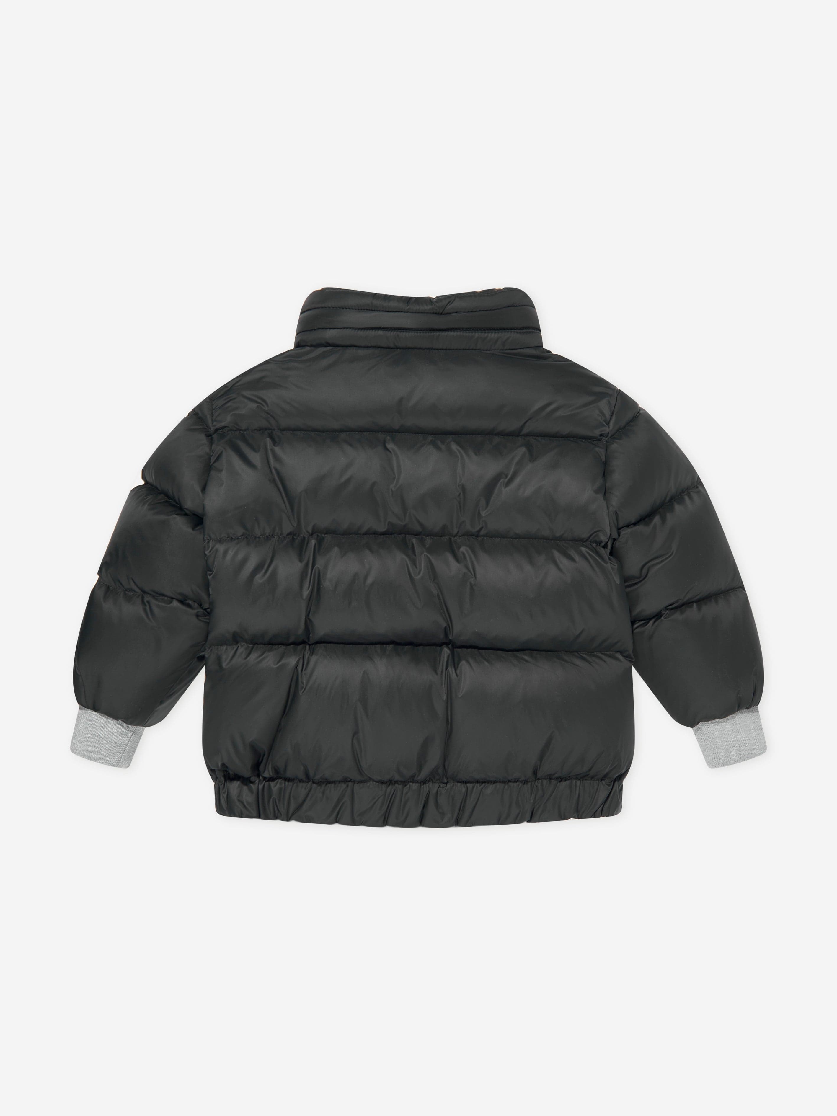 Kids Zigzag Puffer Jacket in Black