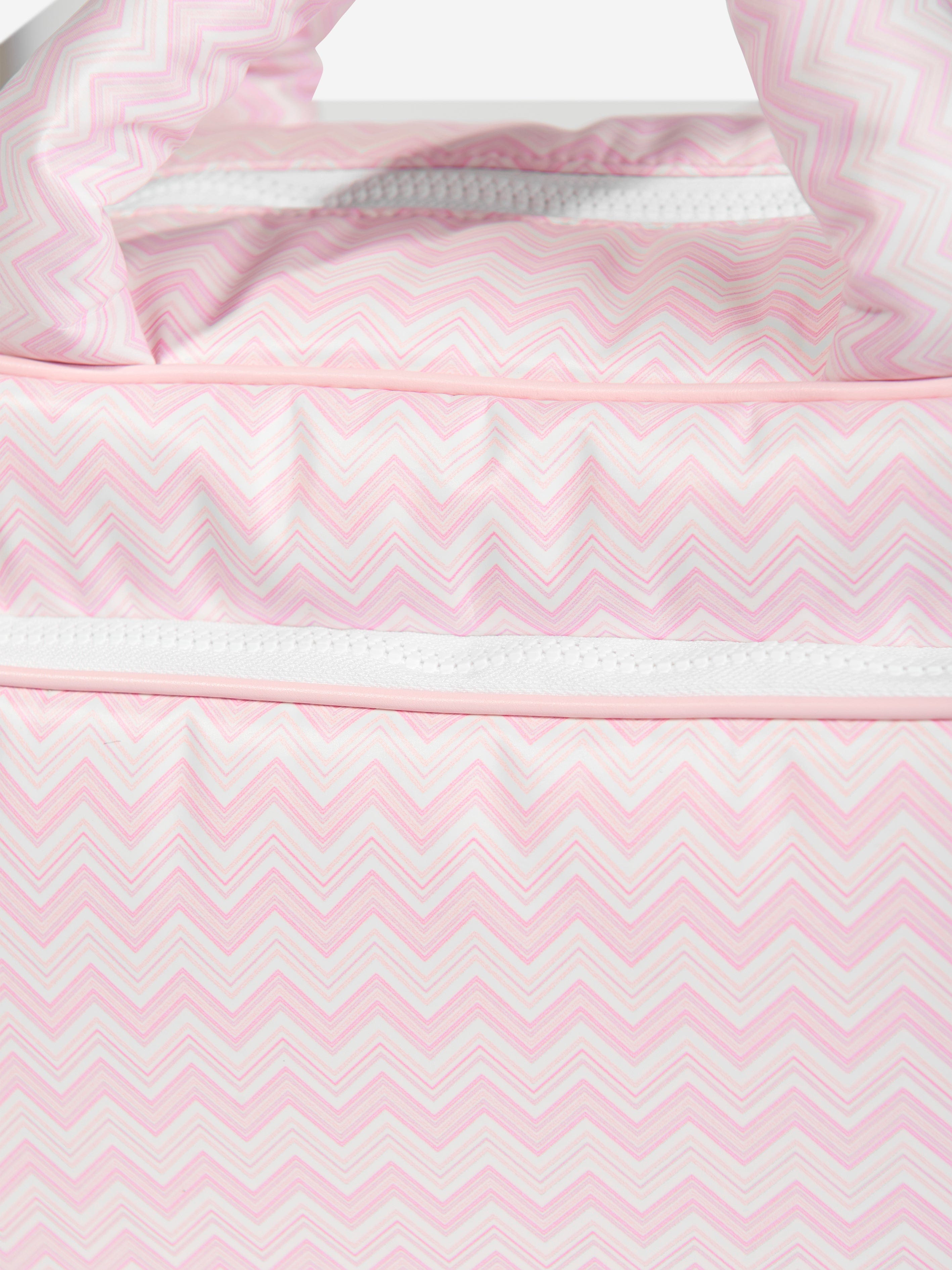 Baby Girls Zigzag Changing Bag in Pink (35cm)