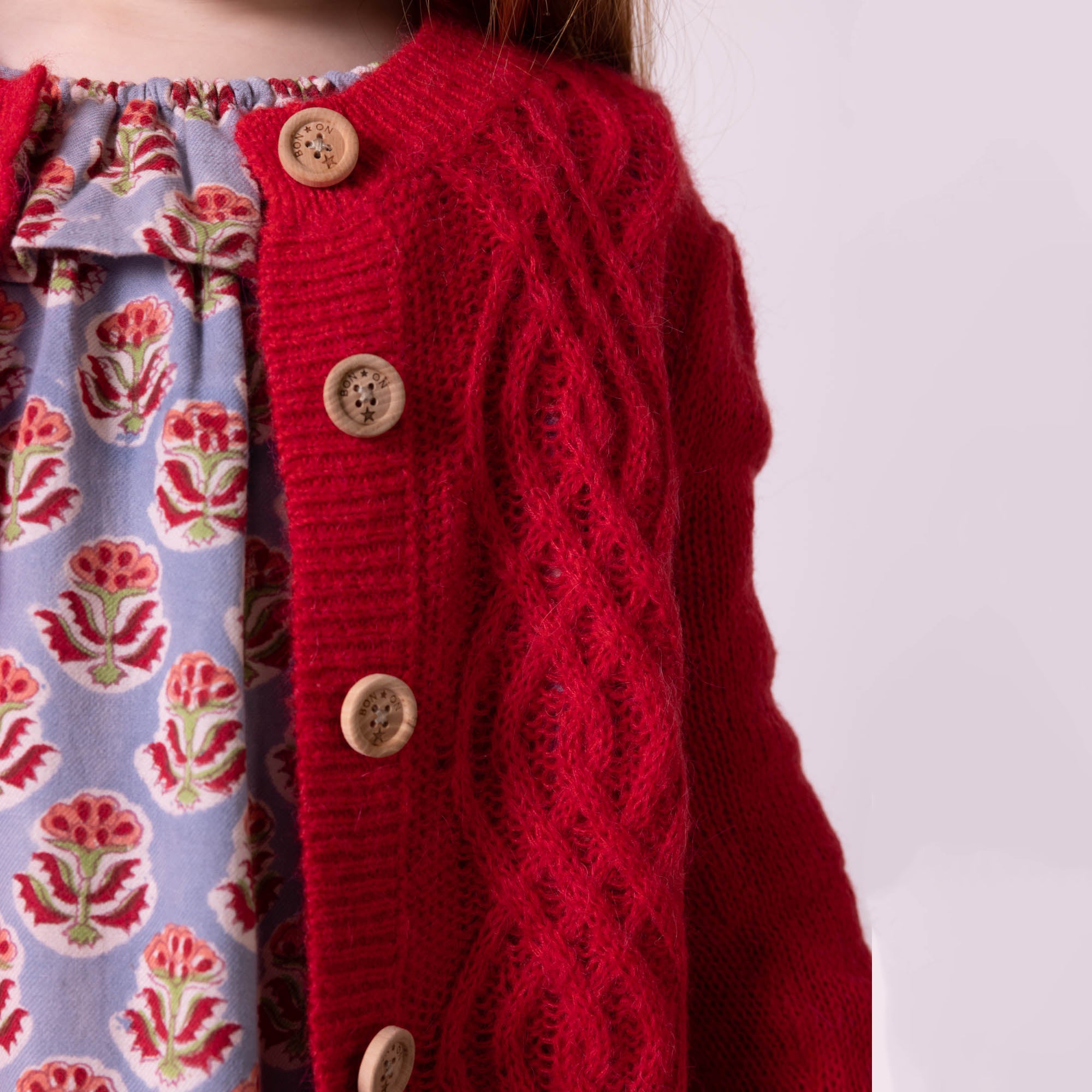Girls Red Cardigan