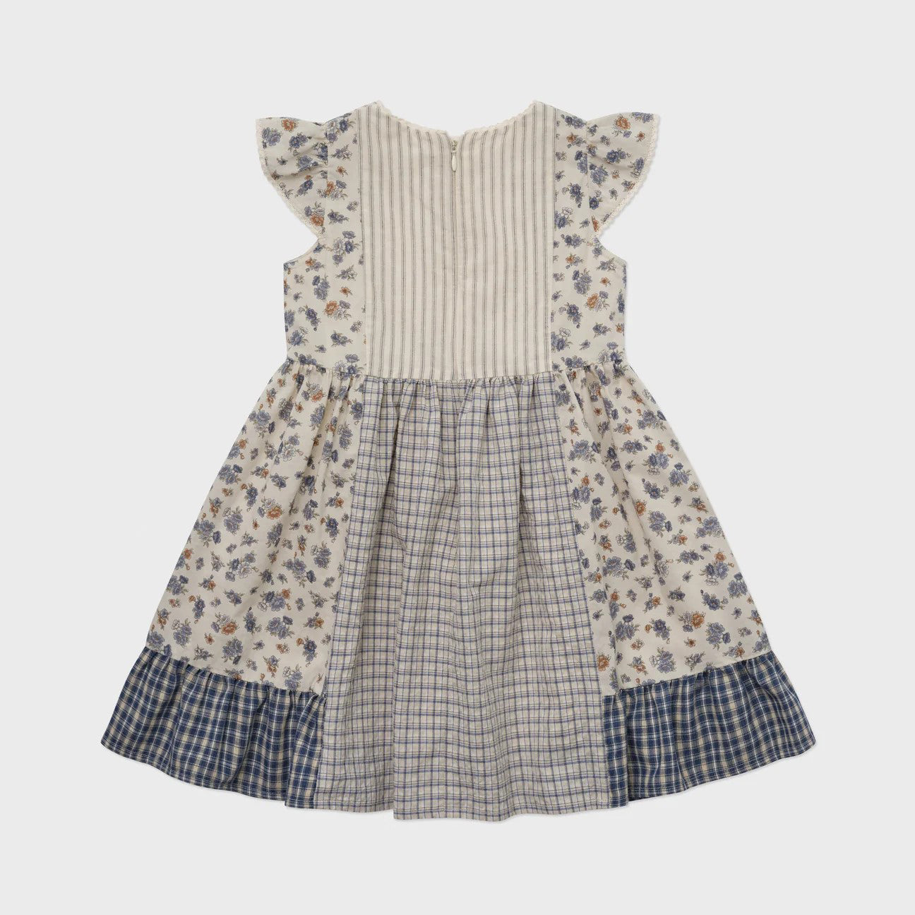 Girls Blue Floral Dress