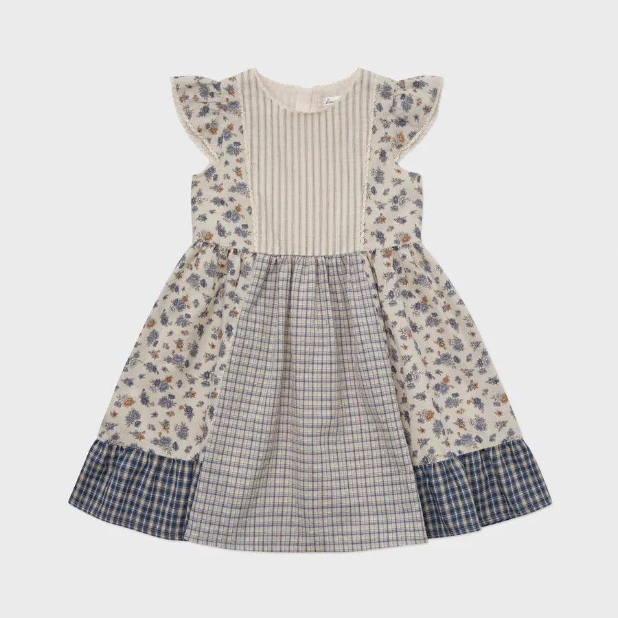 Girls Blue Floral Dress