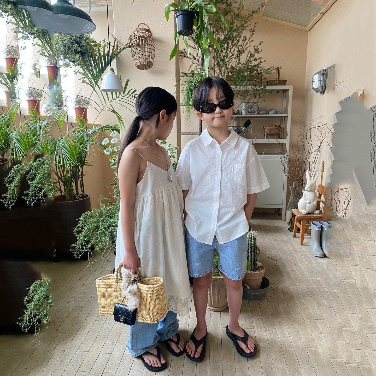 Girls White Cotton Dress