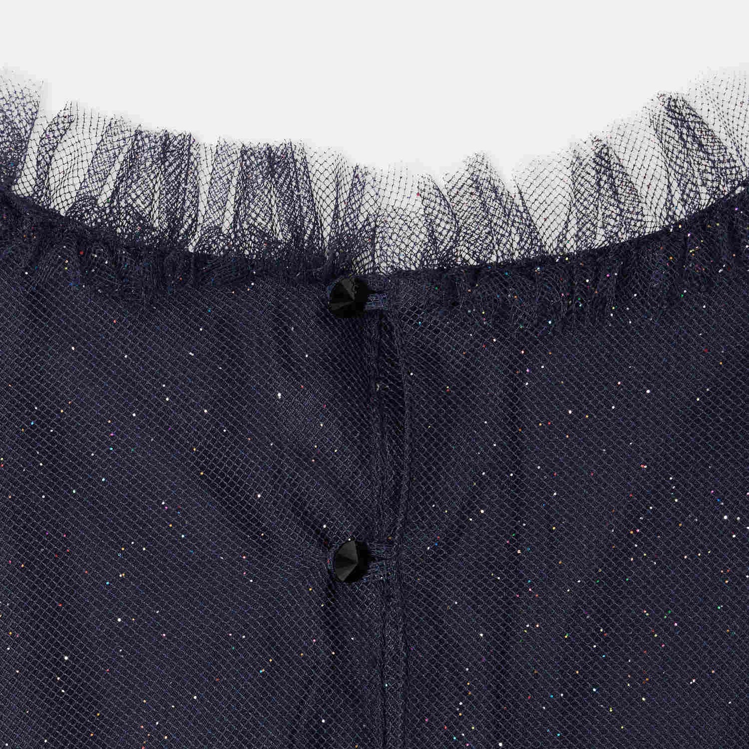 Girls Navy Tulle Dress