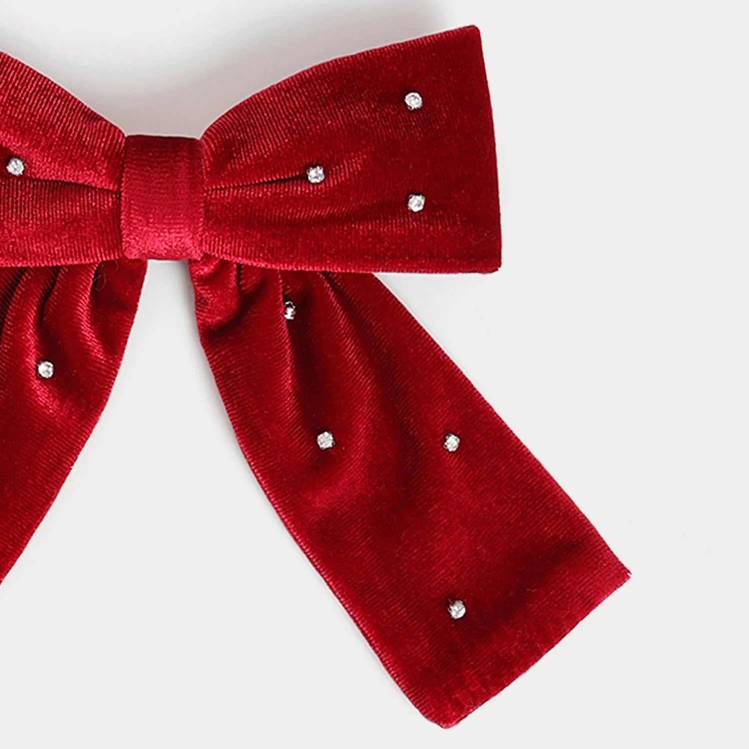 Girls Wine Red Bow Hair Clip