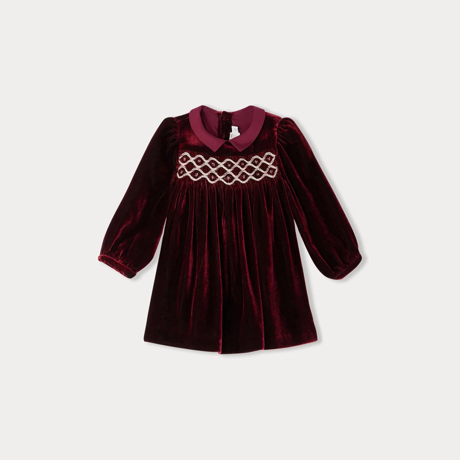 Baby Girls Wine Red Velvet Dress