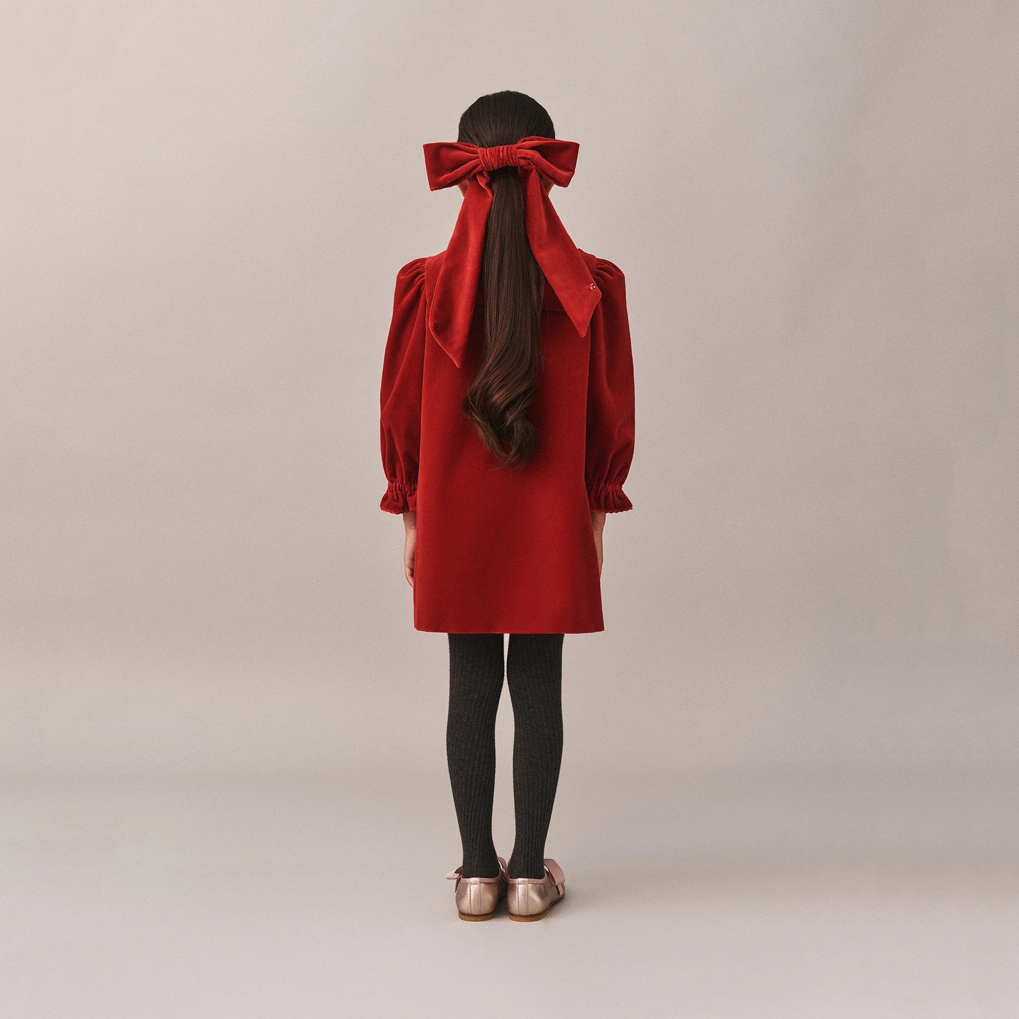 Girls Rouge Velvet Dress