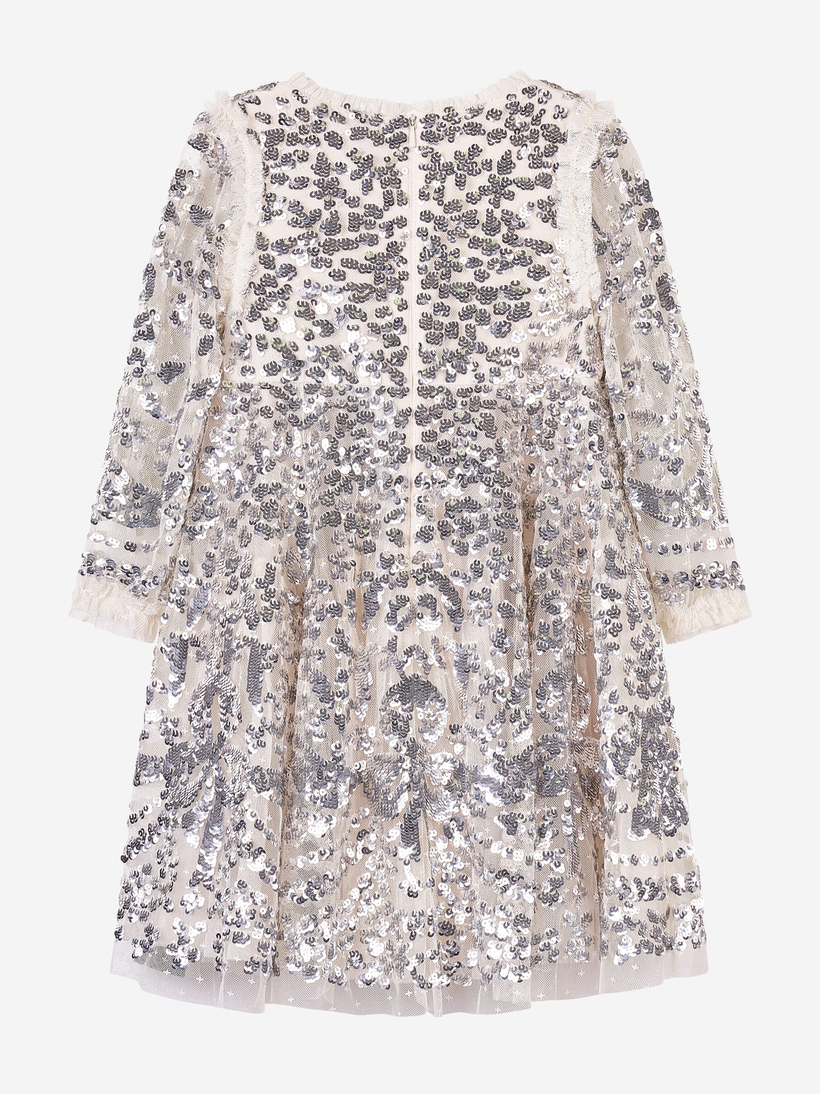 Needle & Thread Girls Chandelier Dress in Ivory