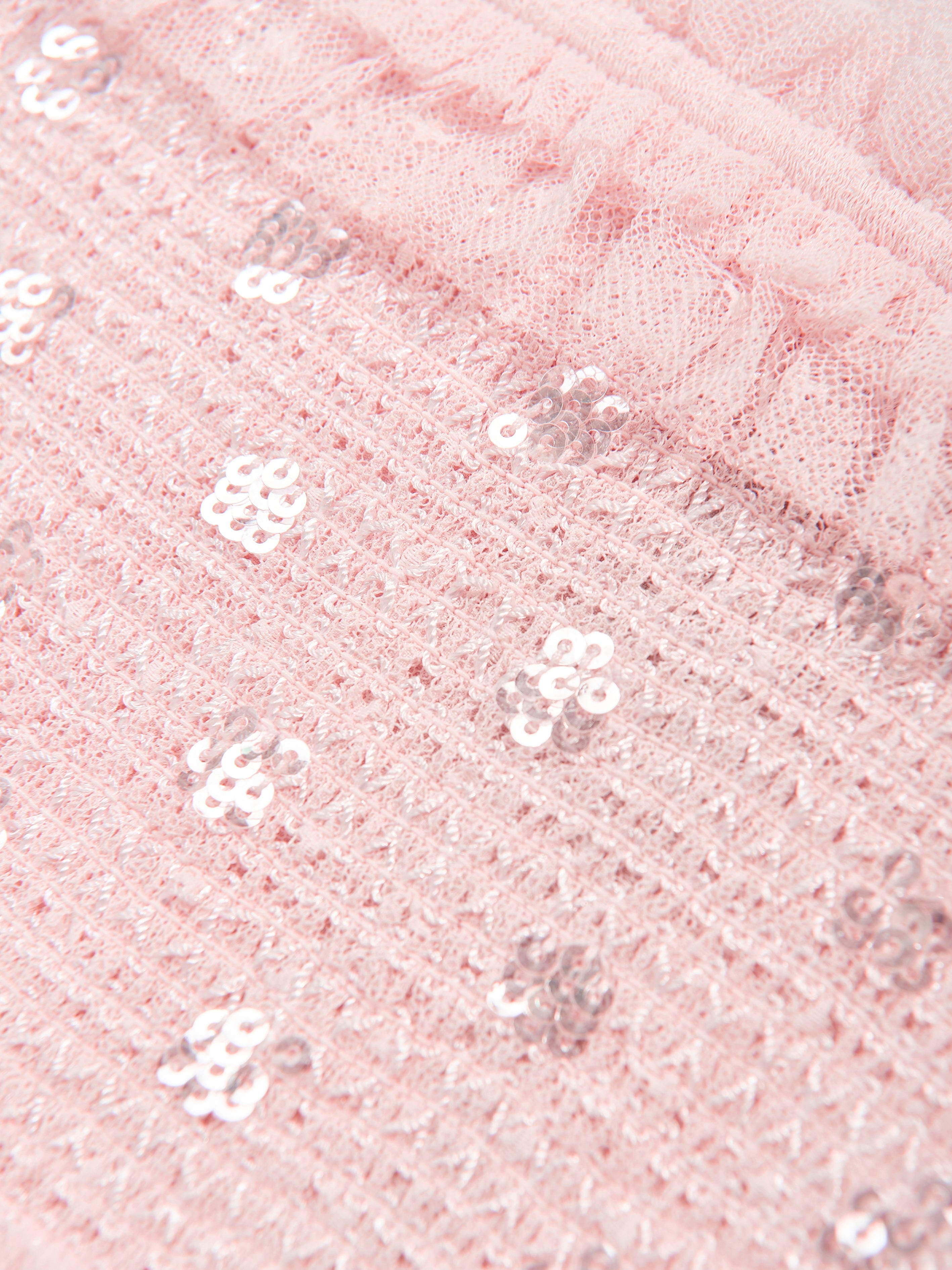 Needle & Thread Girls Polka Dot Smocked Dress in Pink