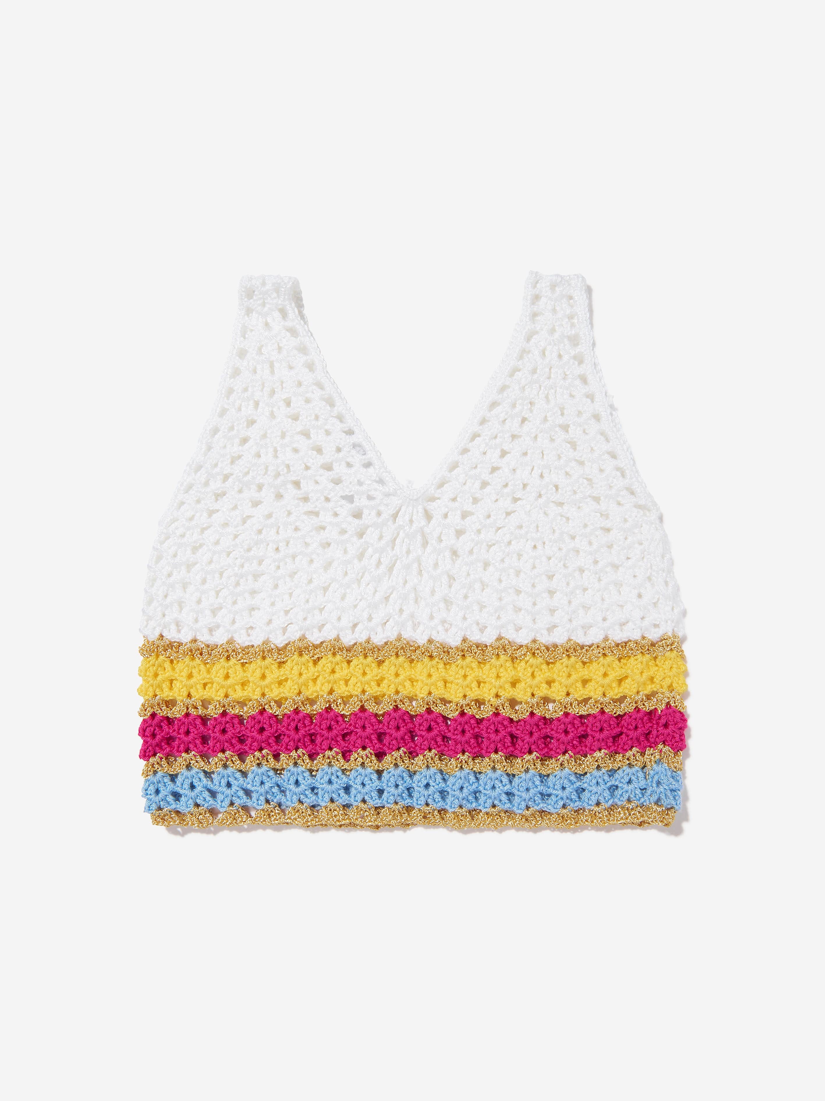 Girls Lavera Crop Top in White