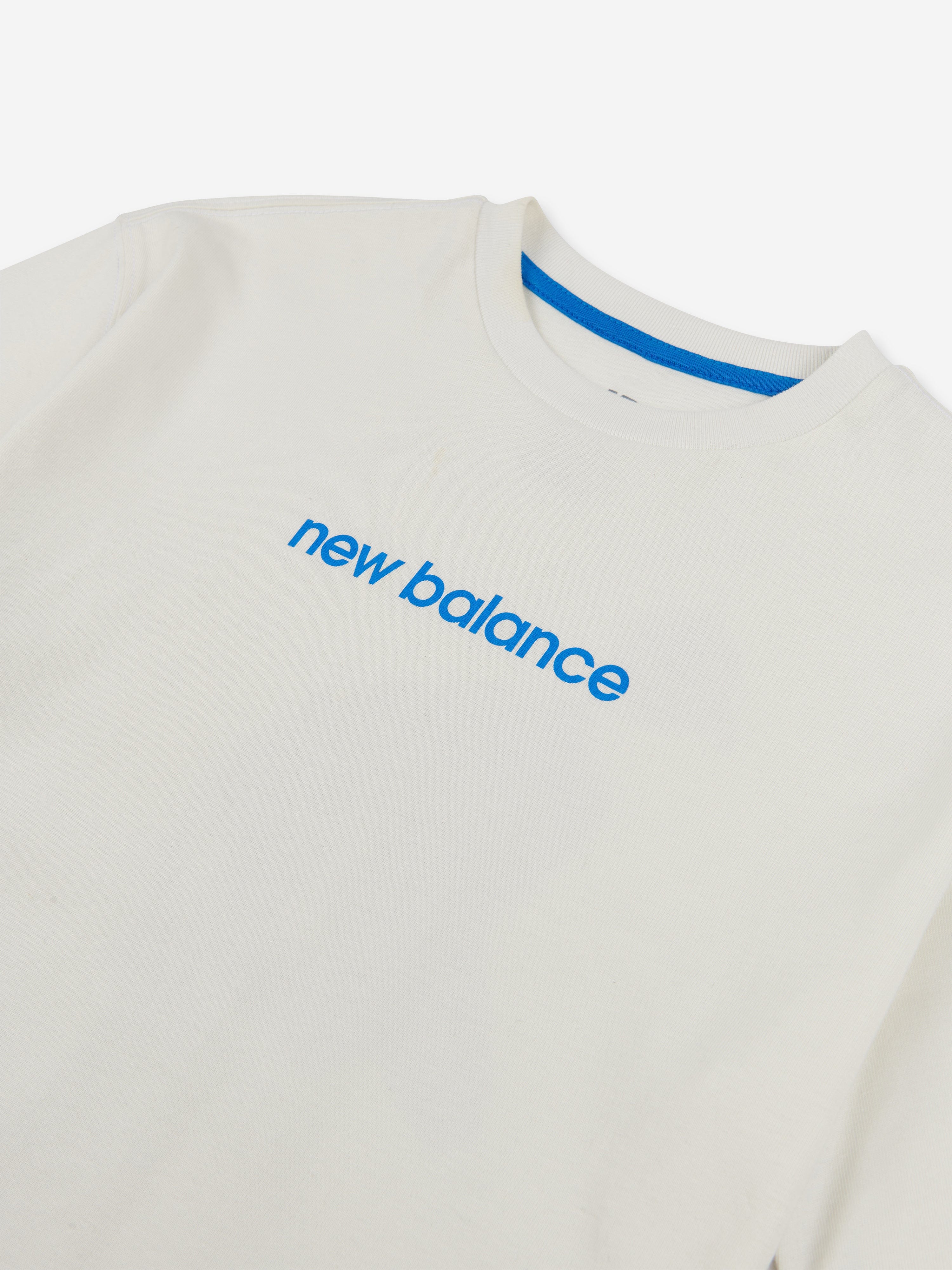New Balance Boys NB Queue T-Shirt in Ivory