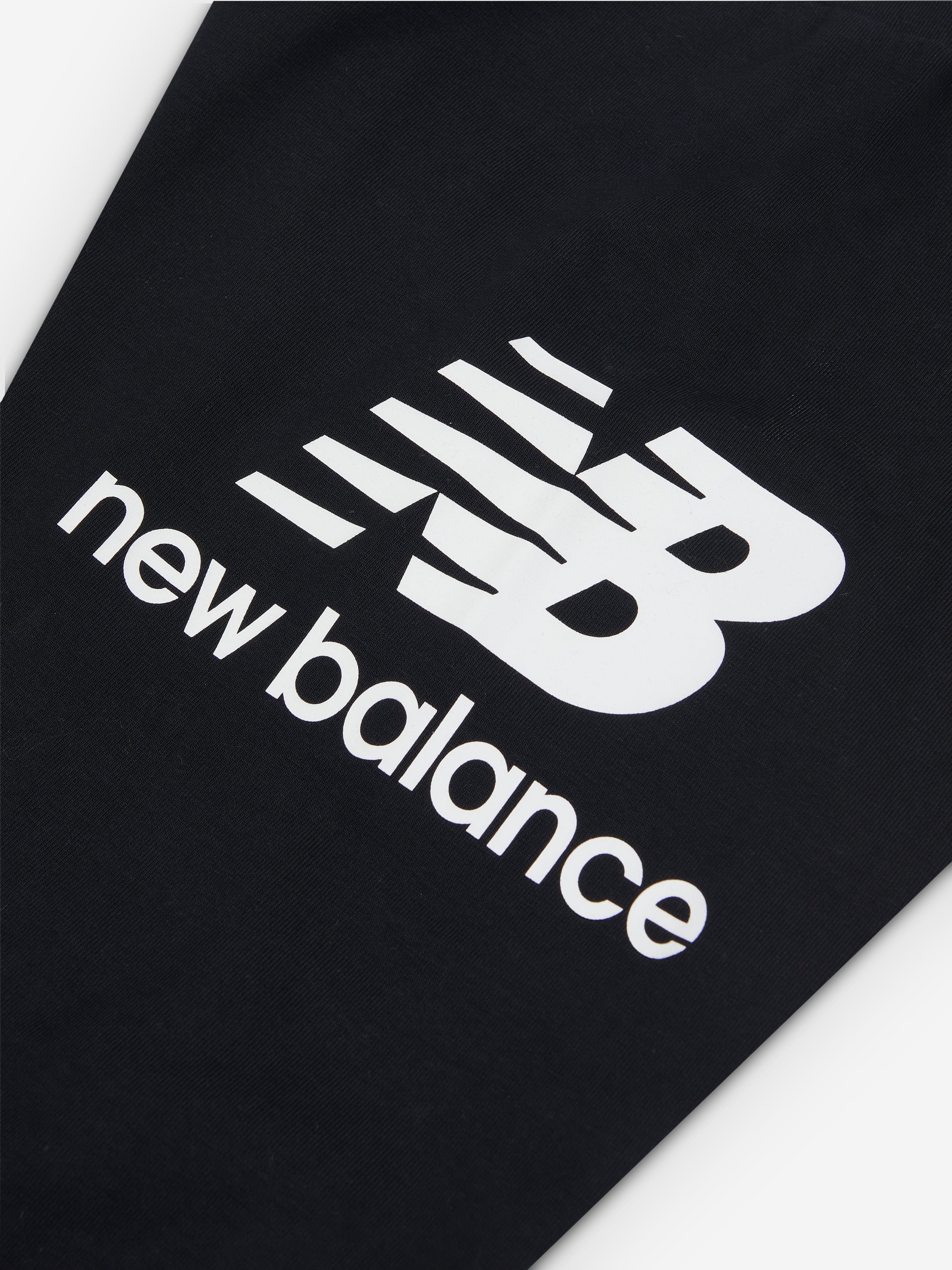New Balance Girls Stacked Logo Leggings in Black