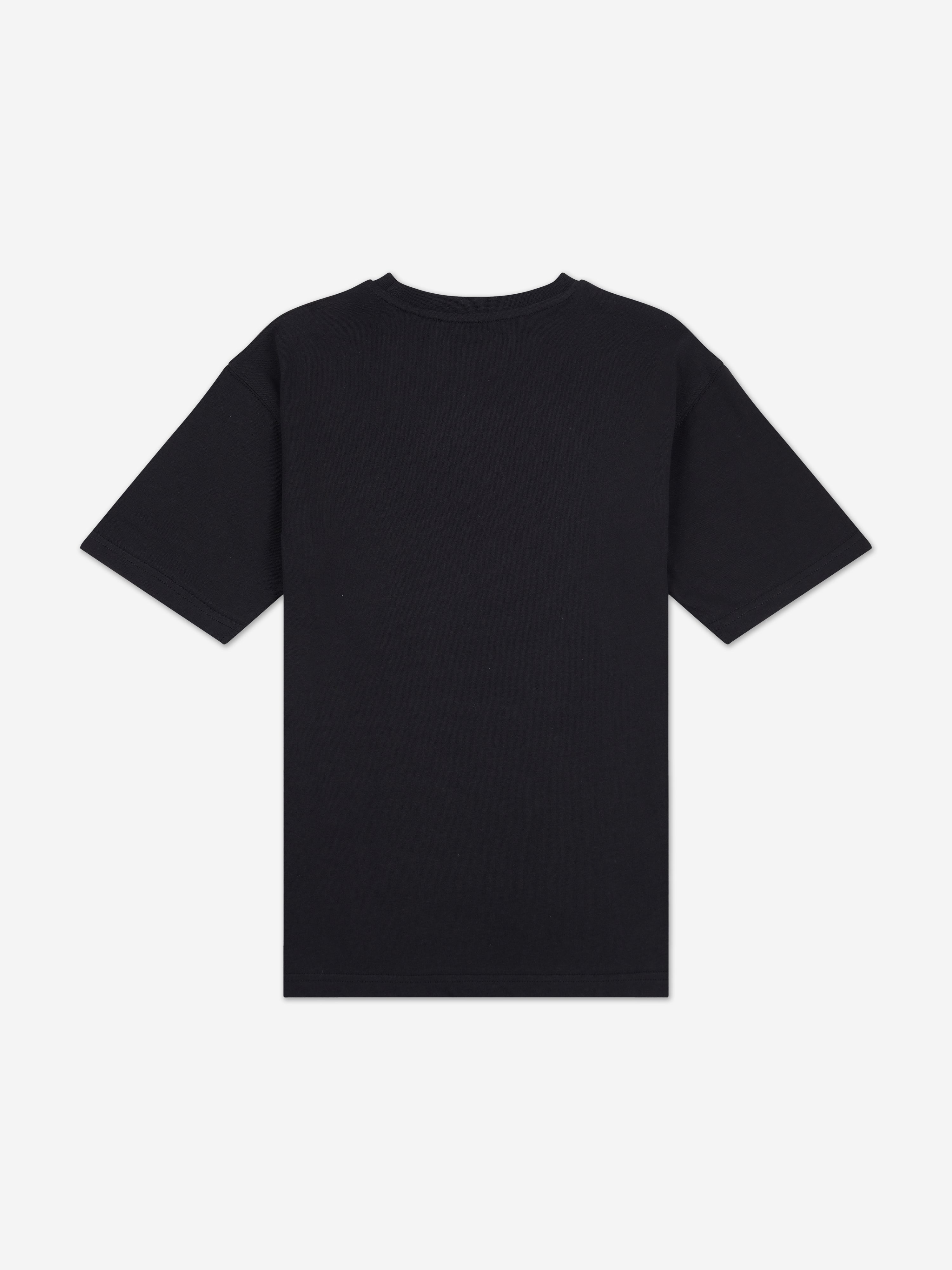 New Balance Girls Floral Shoe Graphic T-Shirt in Black