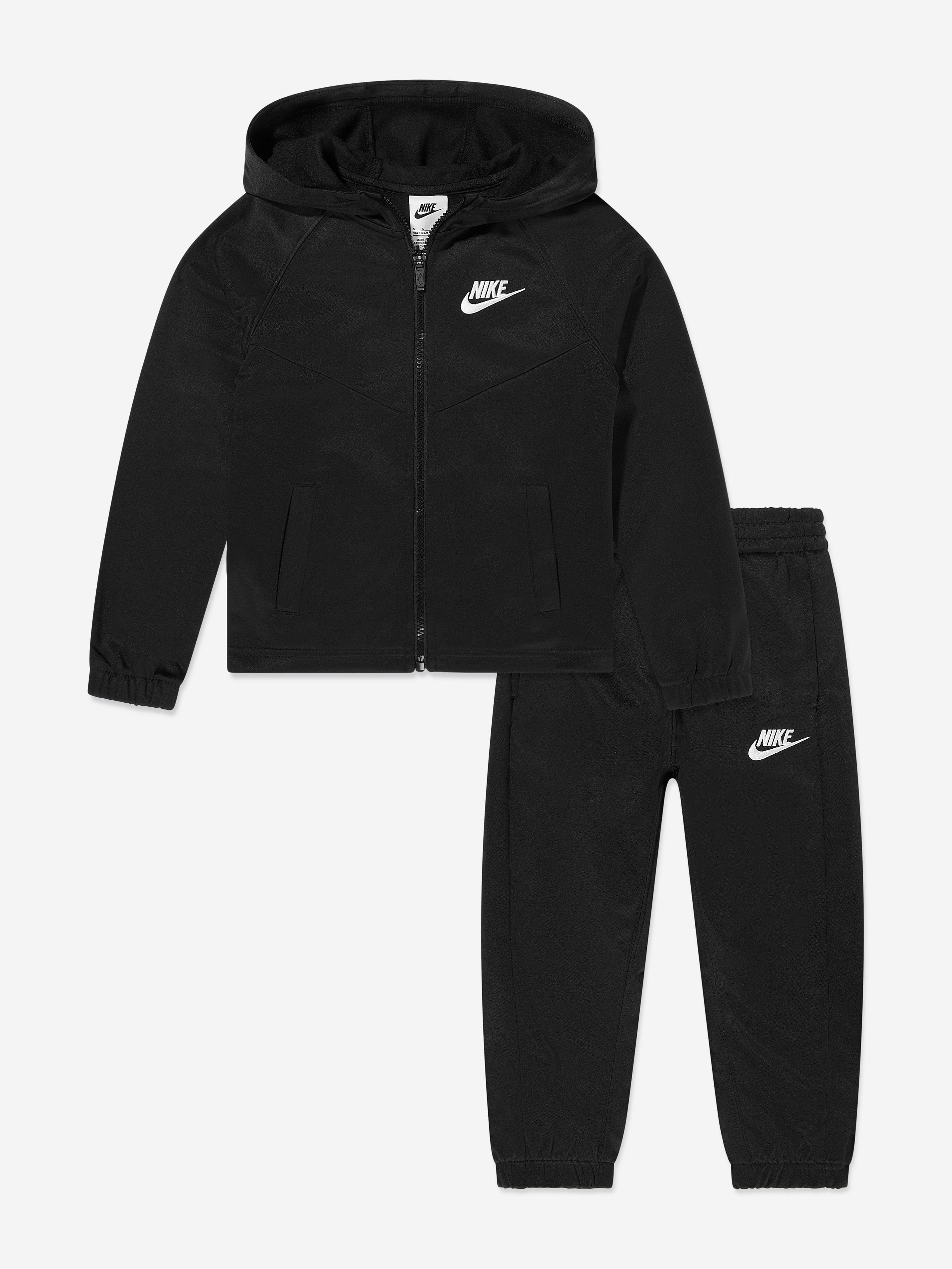 Kids Lifestyle Essentials Full Zip Tracksuit in Black