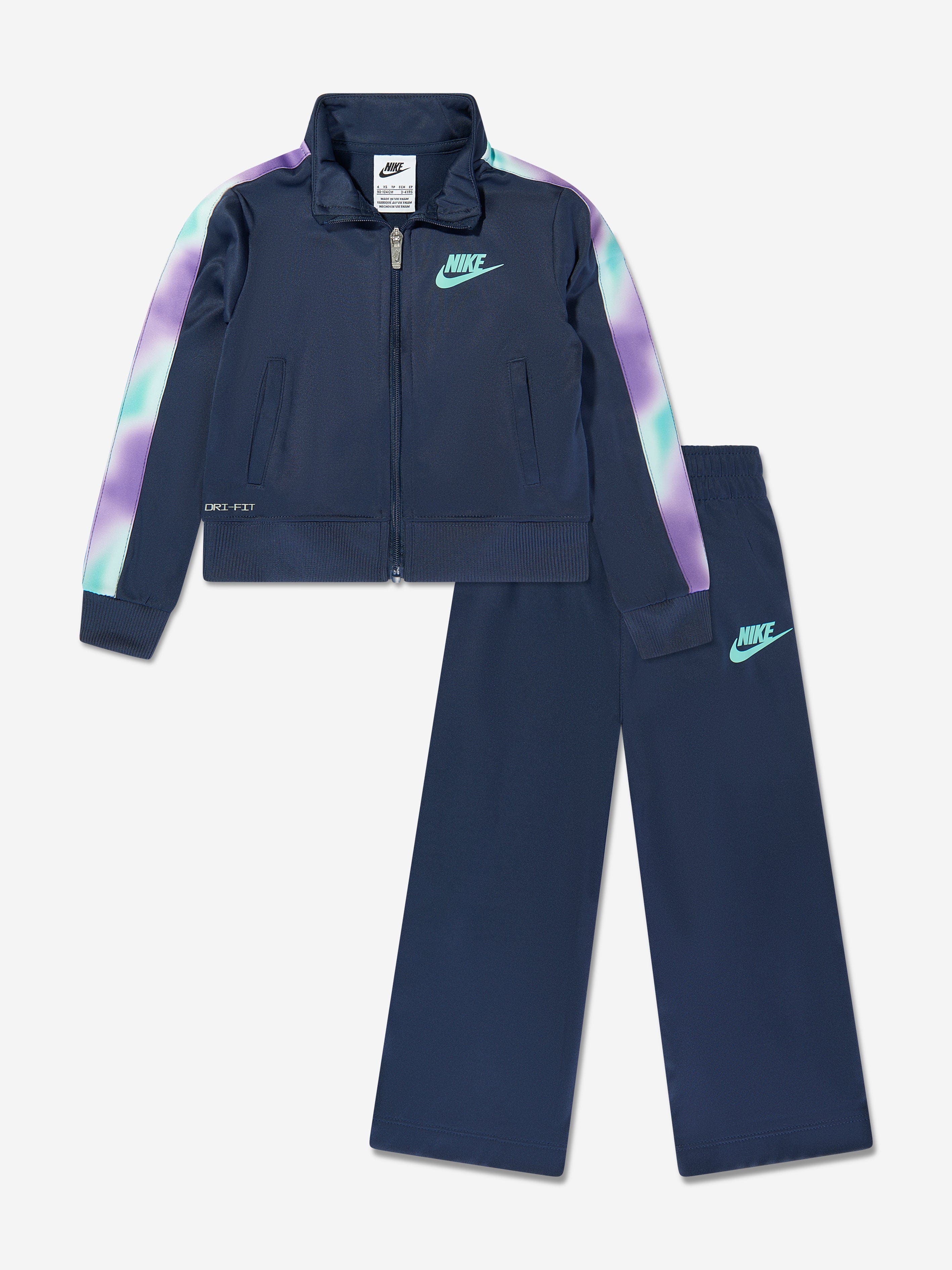 Girls Solarised Tracksuit in Navy