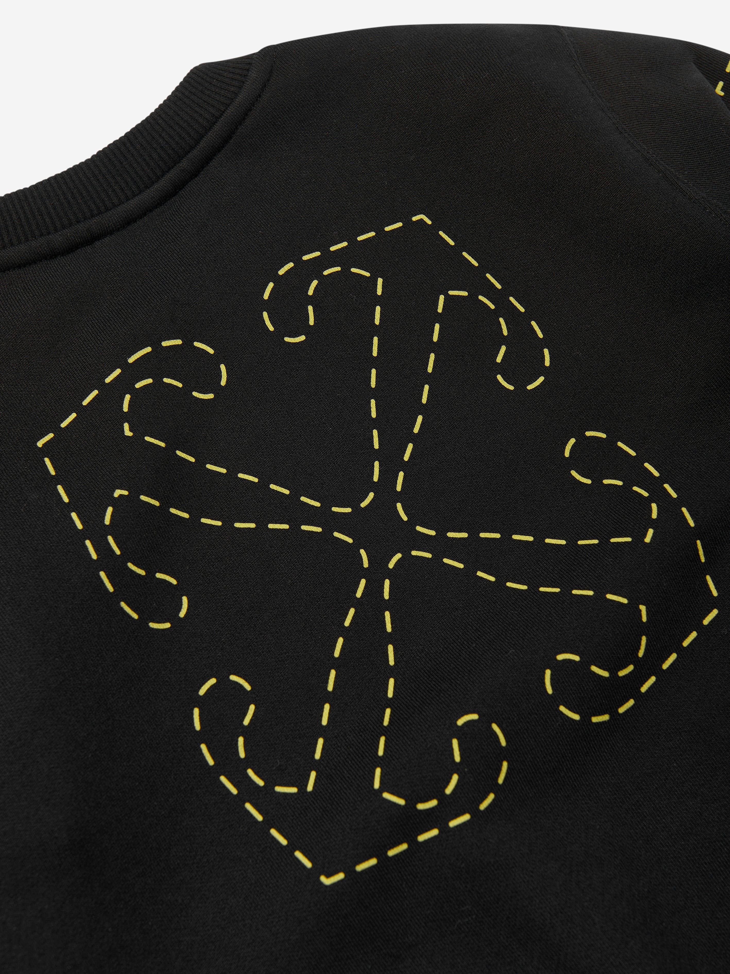Kids Arrow Stitched Sweatshirit in Black