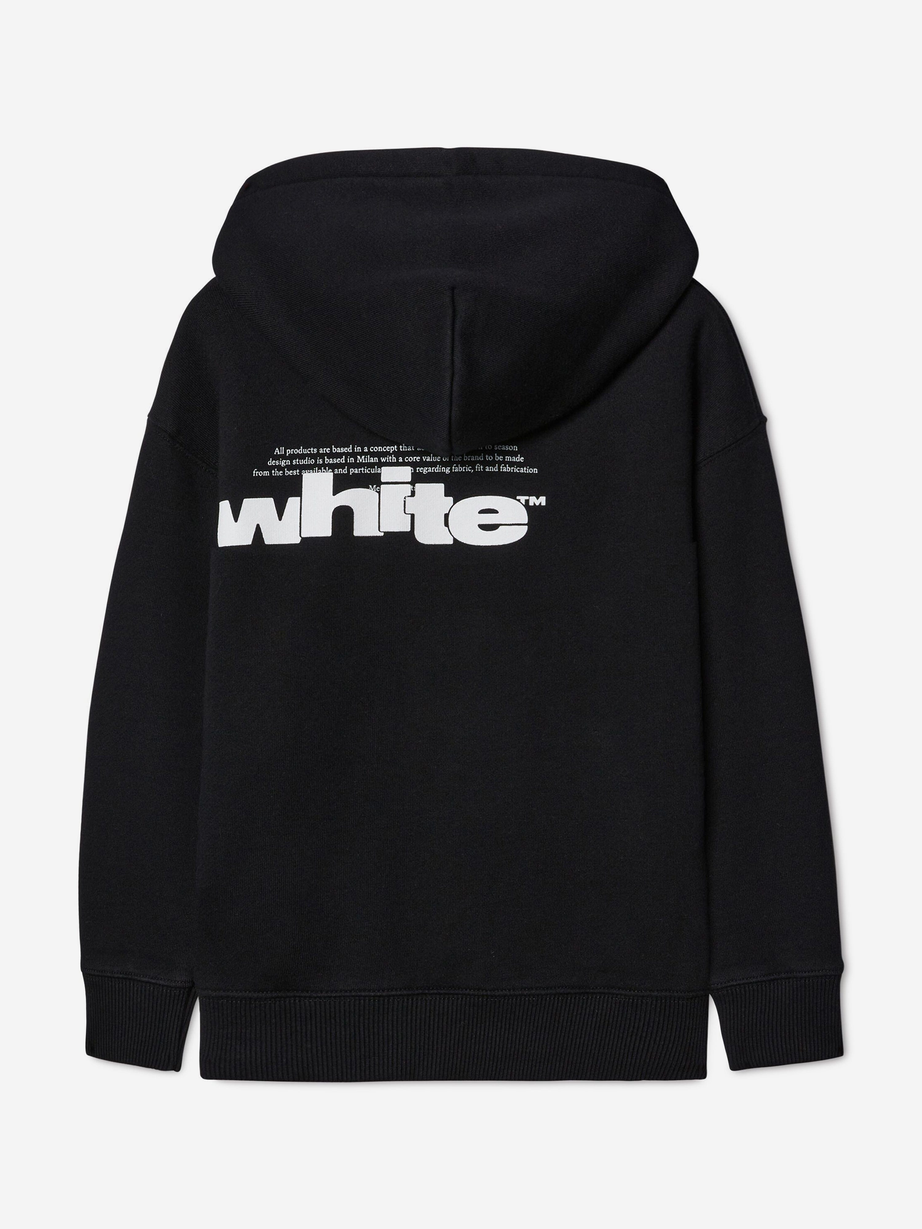 Off-White Kids Type Graphic Hoodie in Black