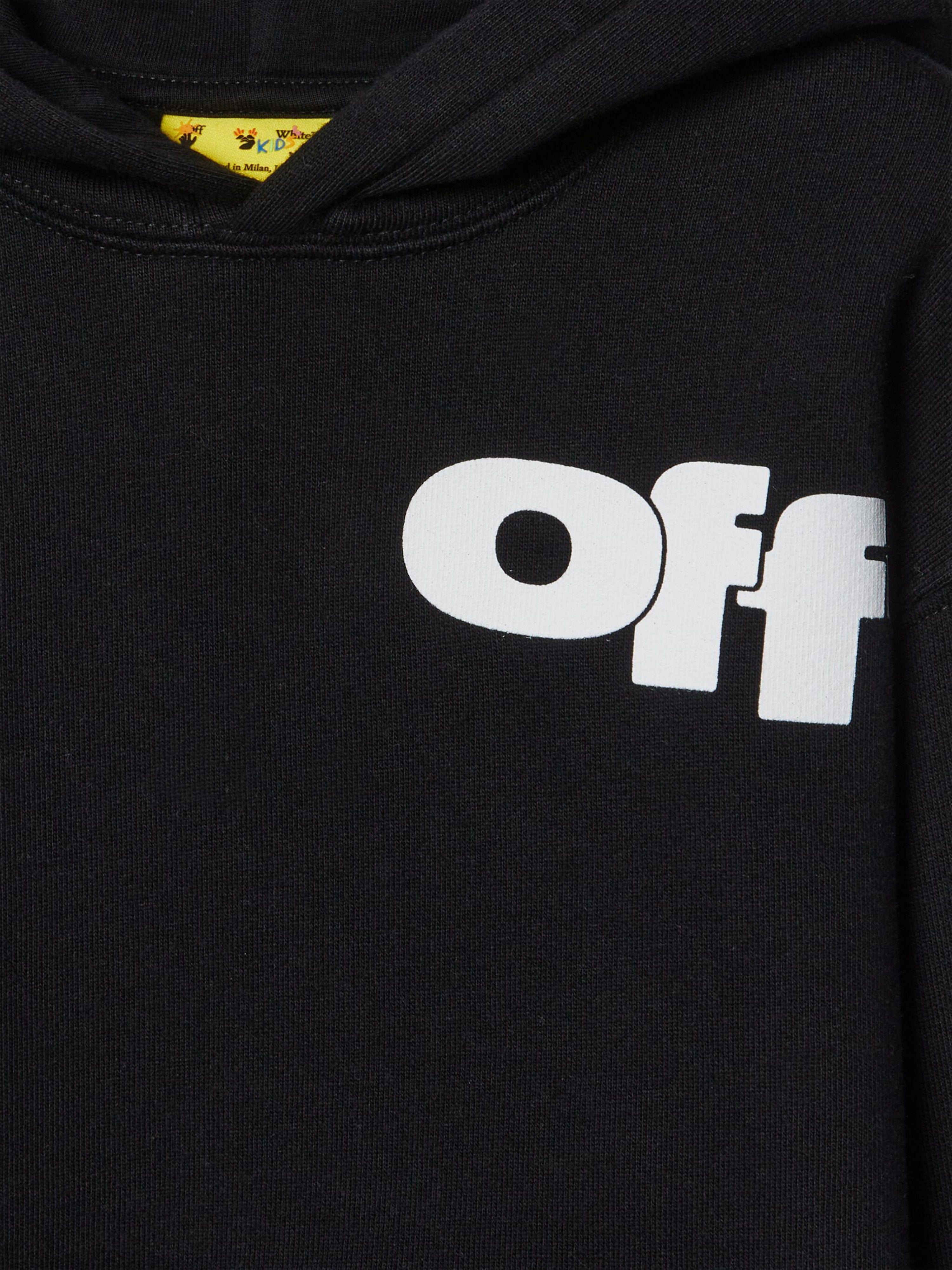Off-White Kids Type Graphic Hoodie in Black