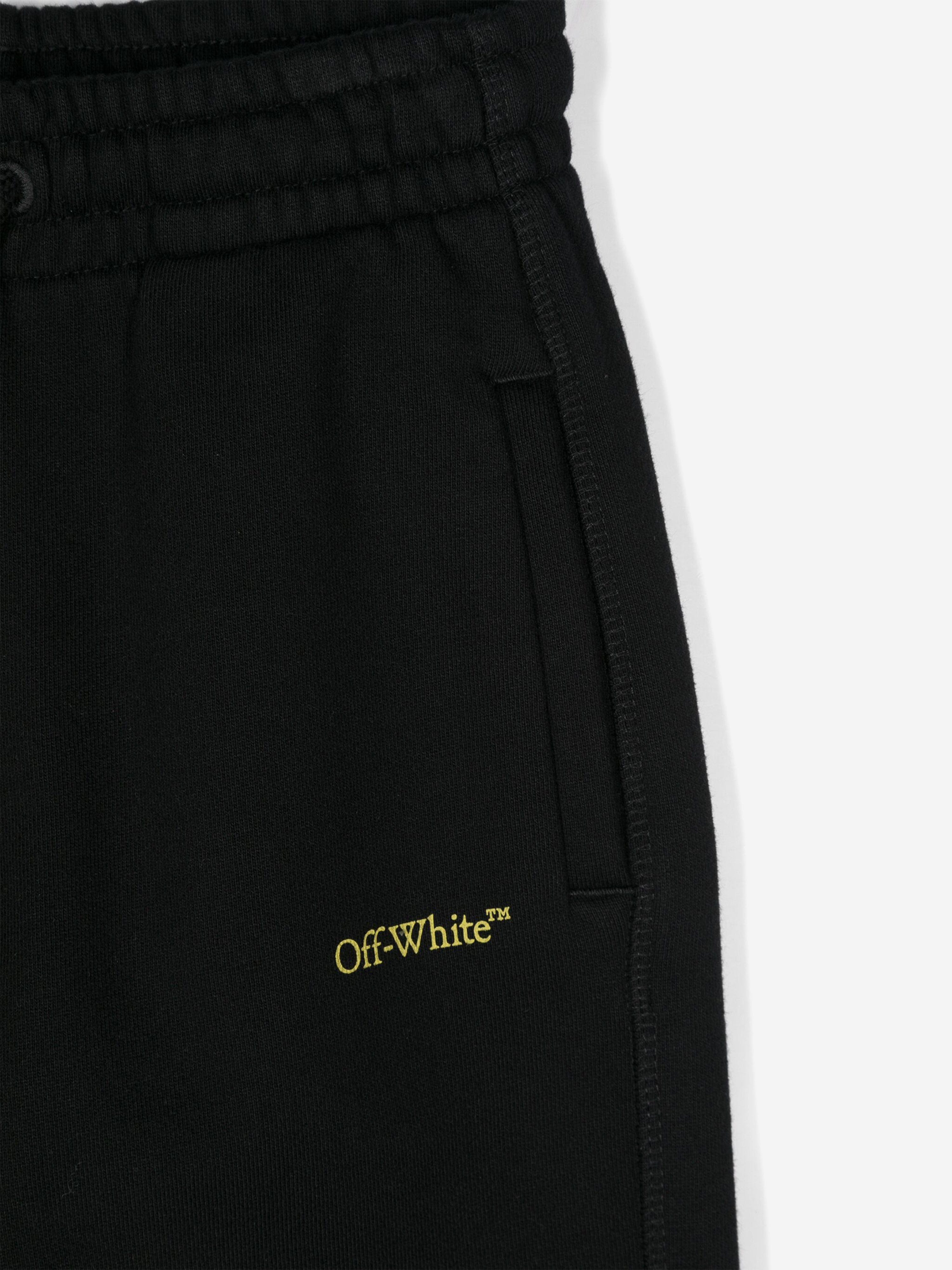 Off-White Kids Bookish Diagonal Joggers in Black