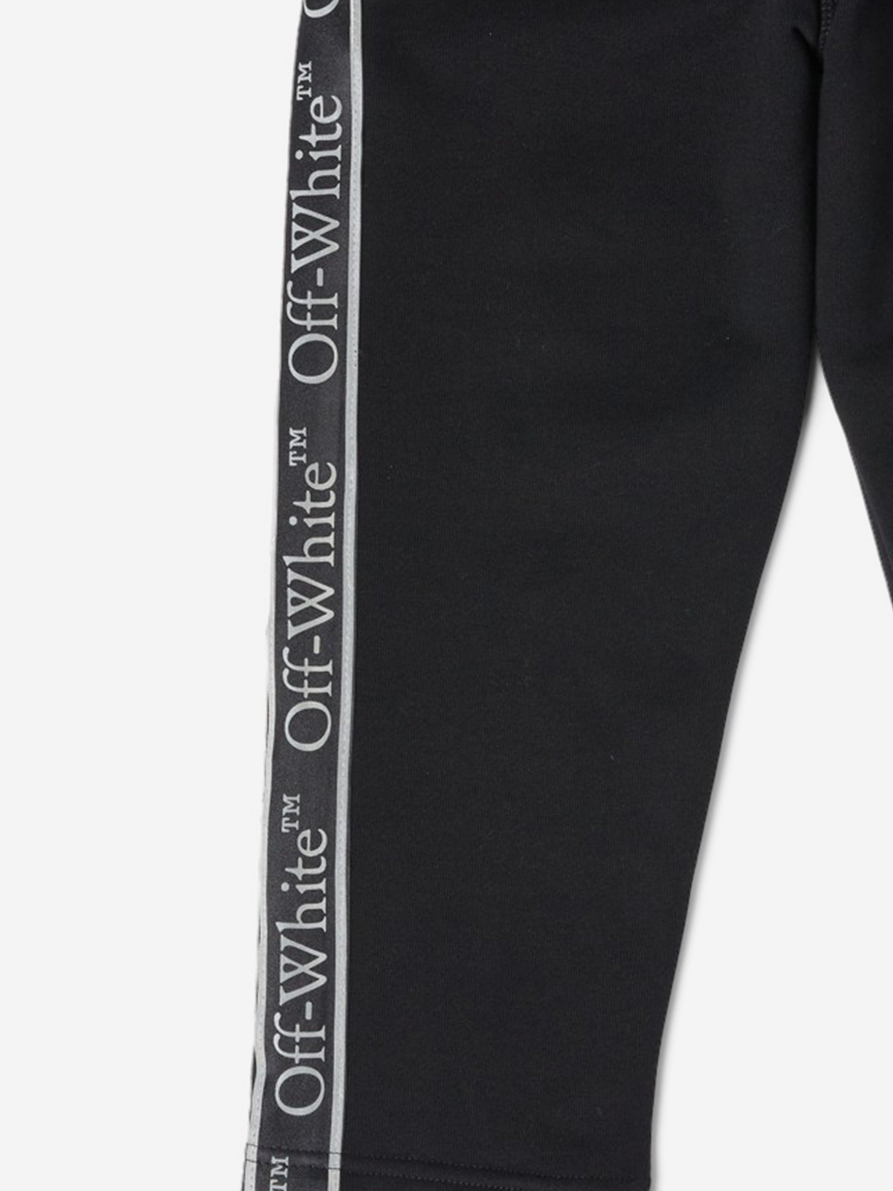 Off-White Boys Bookish Logo Band Joggers in Black