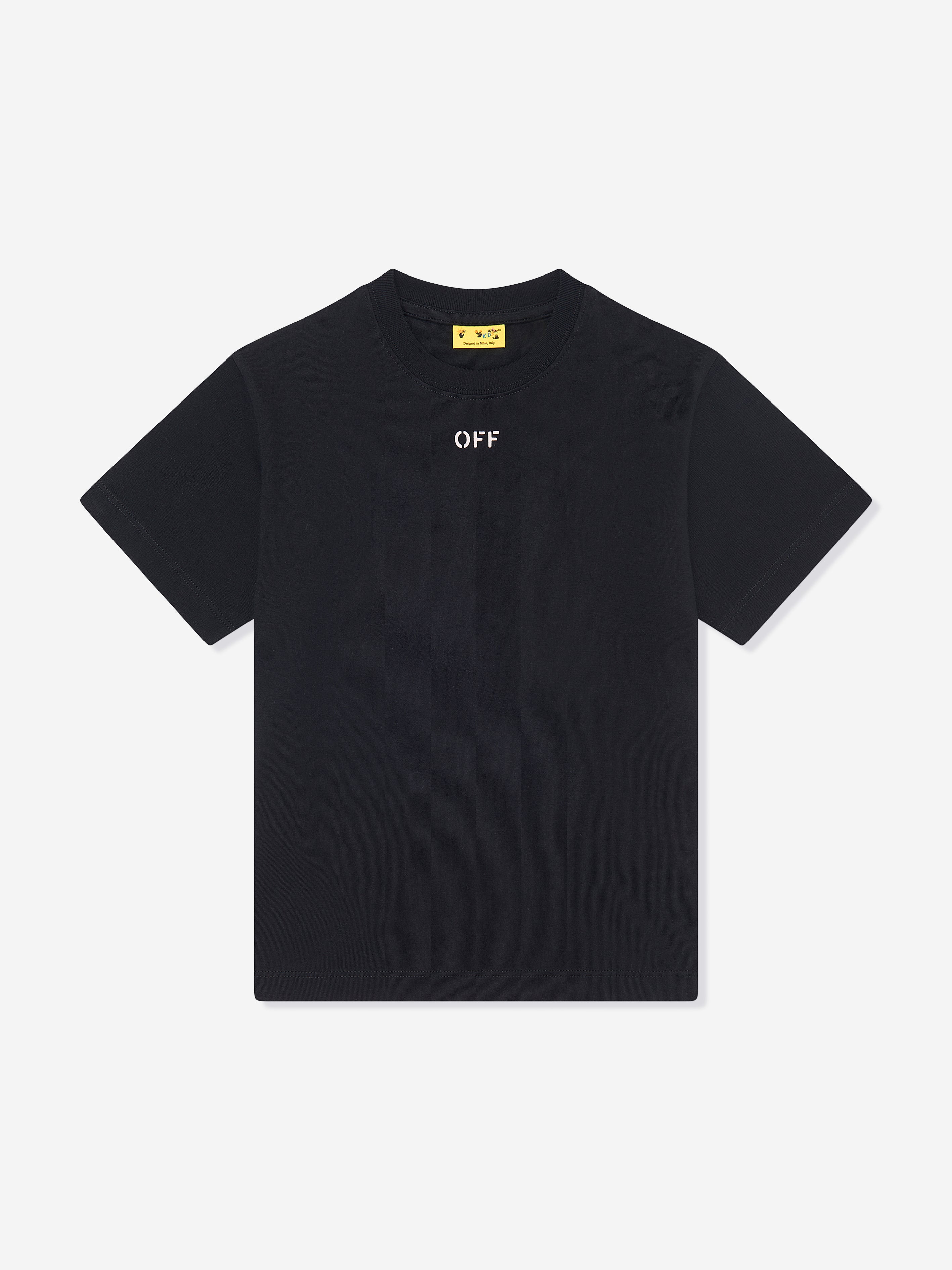 Off-White Girls Arrow Stitched T-Shirt in Black