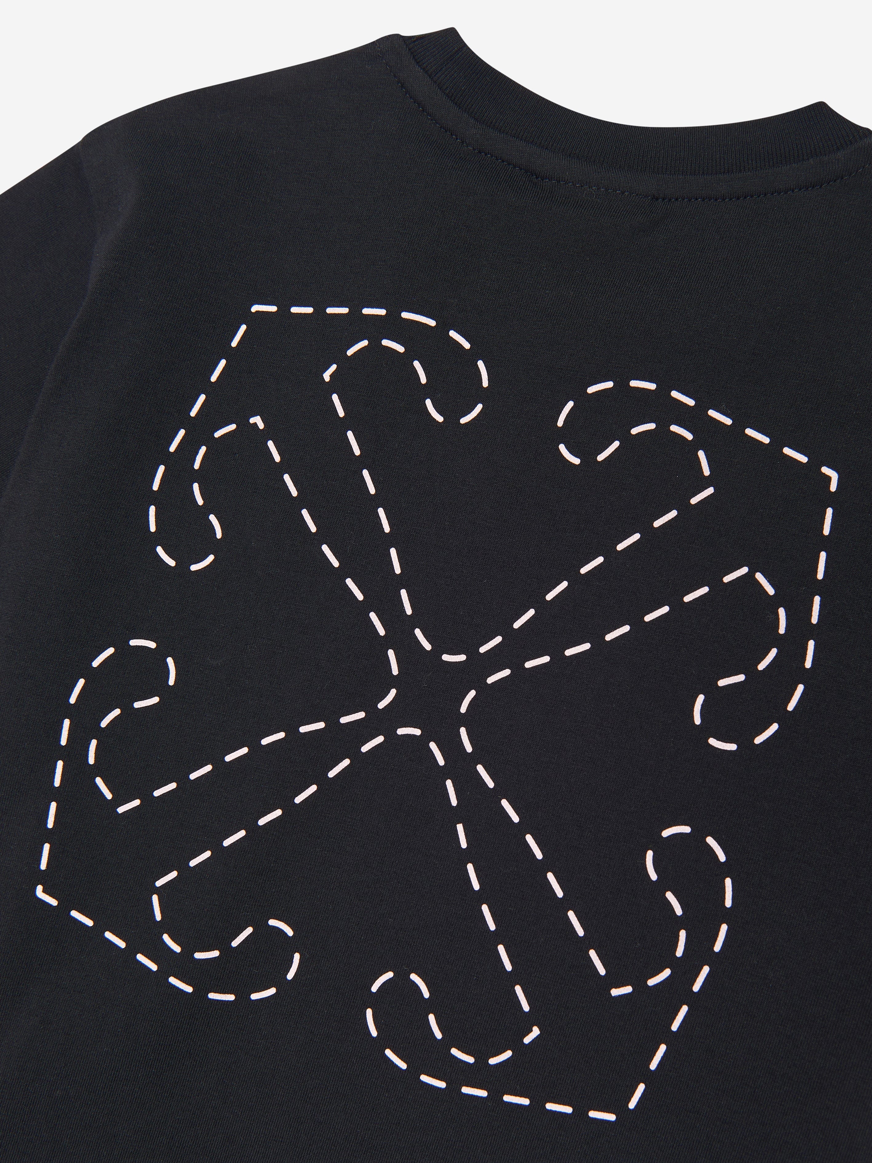 Off-White Girls Arrow Stitched T-Shirt in Black