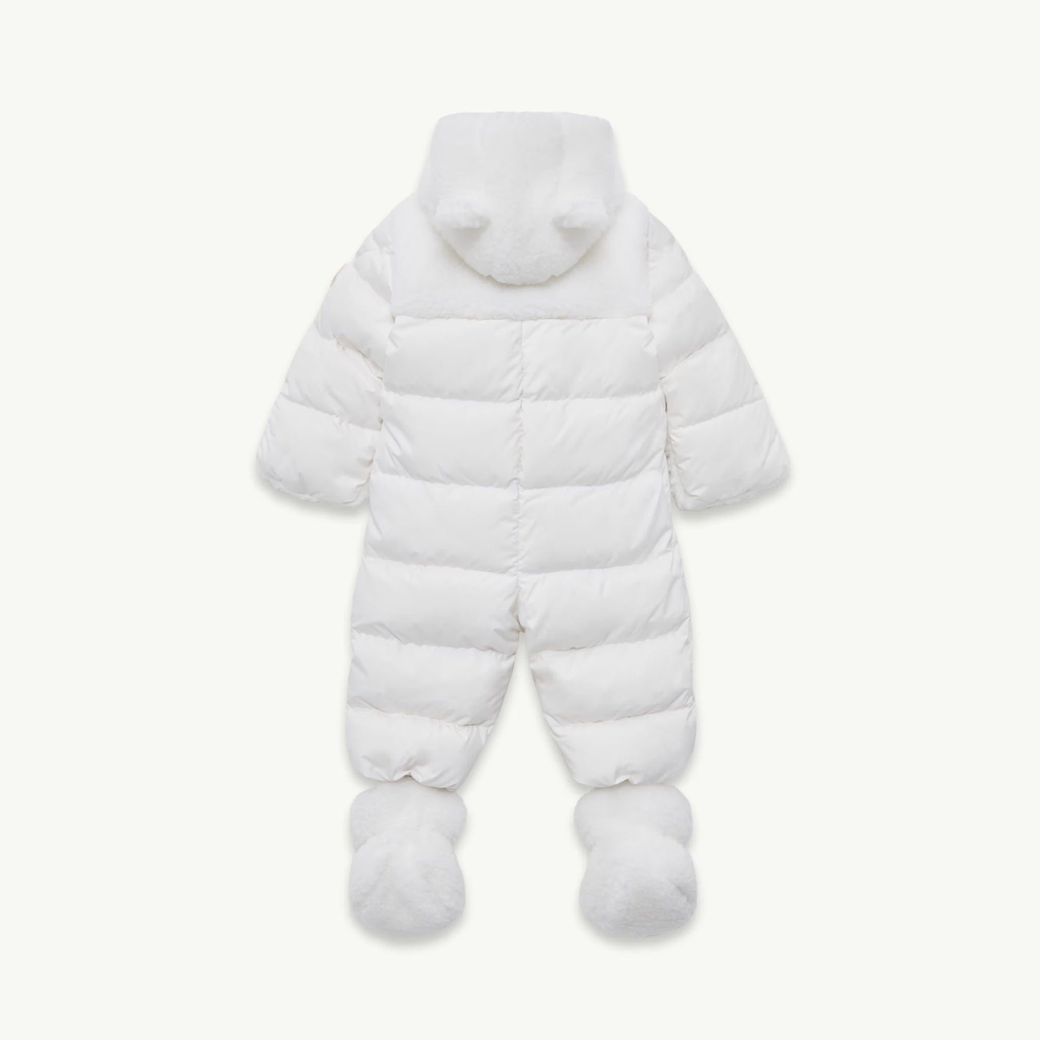 Baby Boys & Girls White Padded Down Babysuit