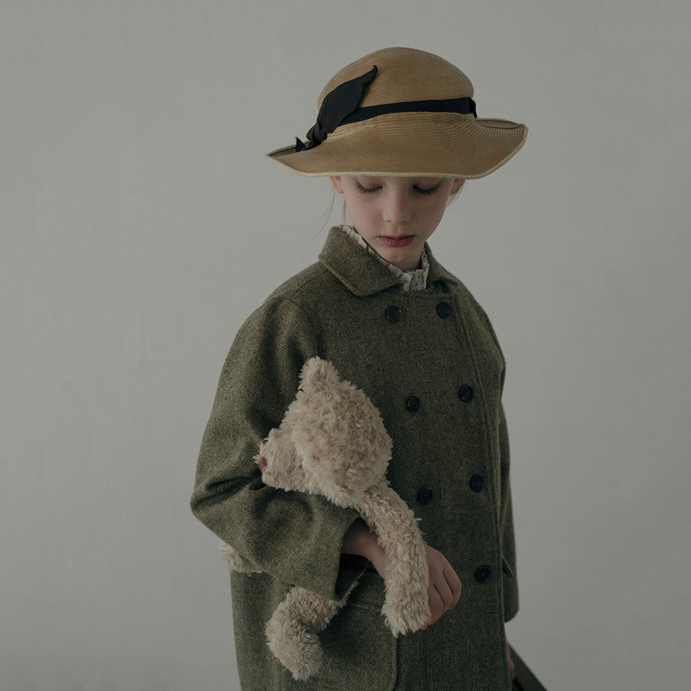 Girls Light Brown Wool Coat