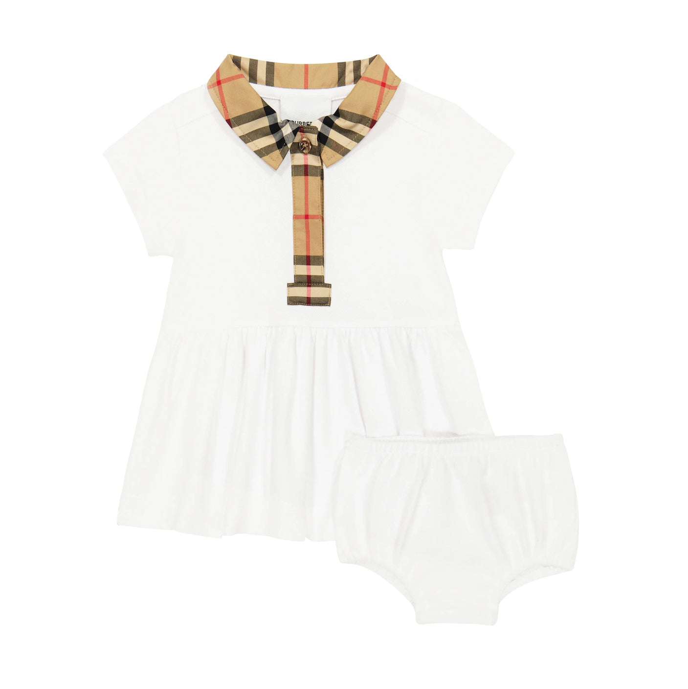 Baby Girls White Cotton Dress Set