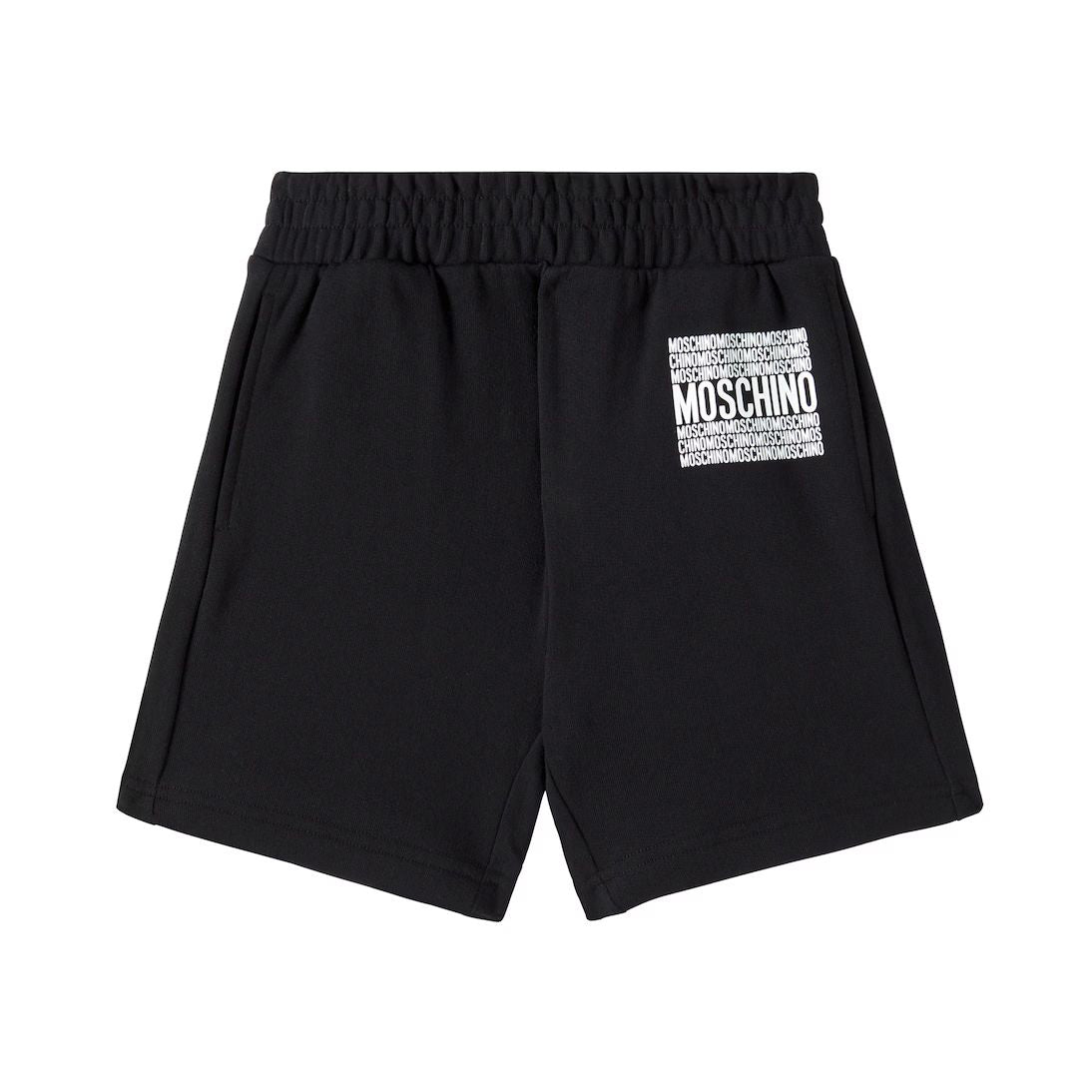 Boys Black Logo Cotton Shorts