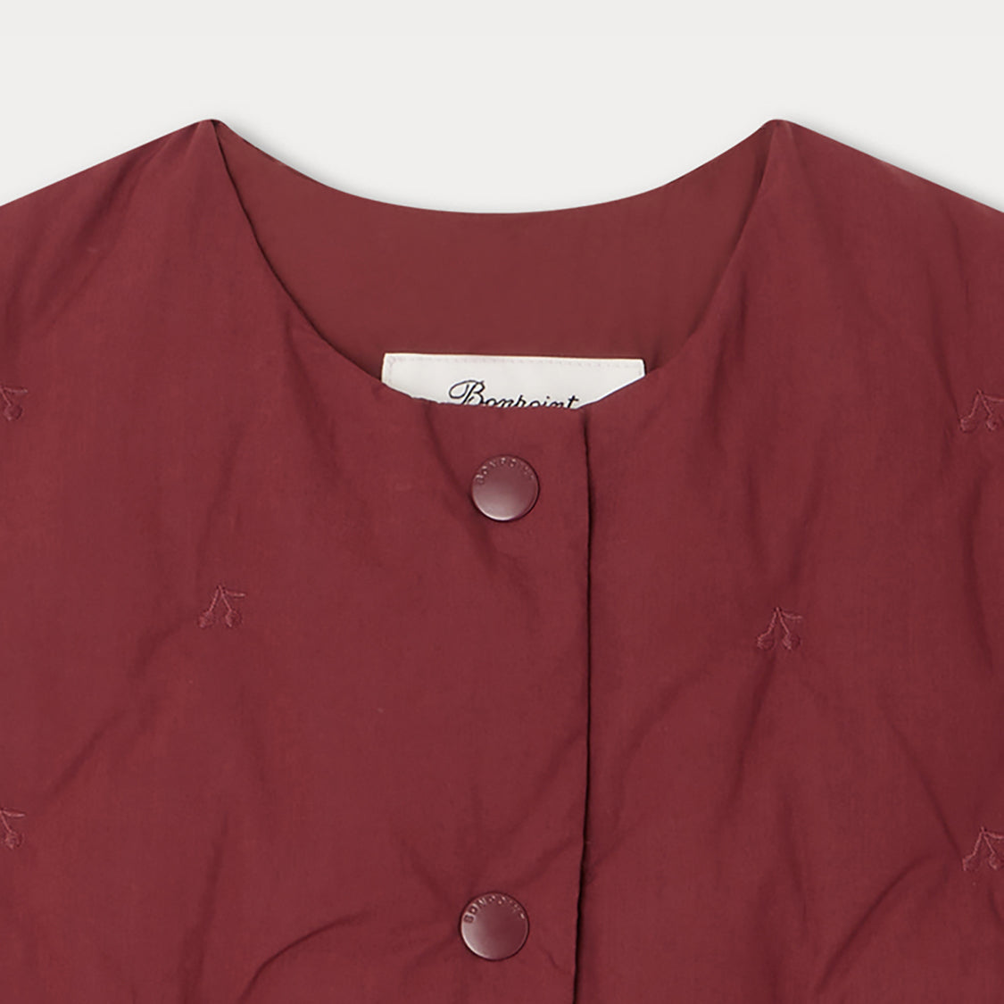 Girls Wine Red Padded Gilet