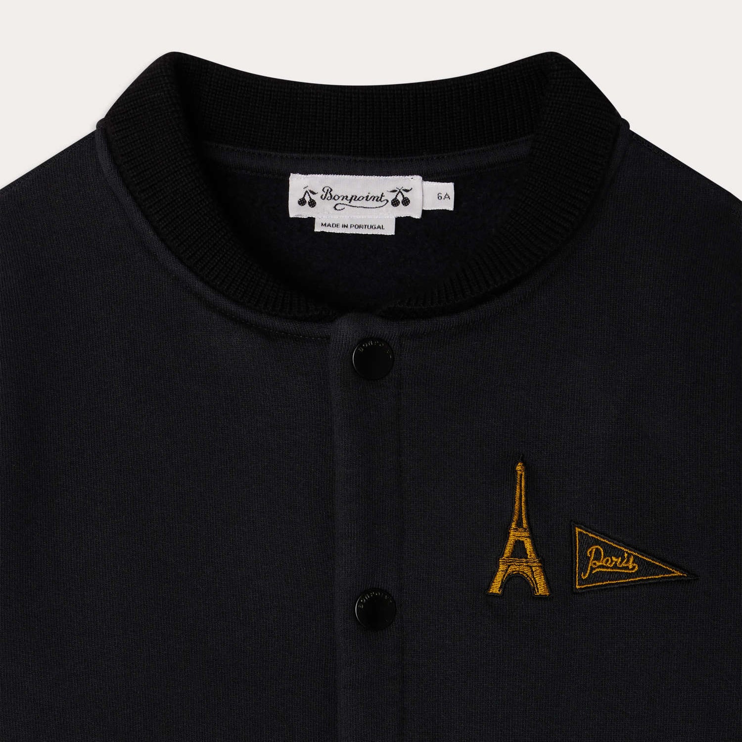 Boys Black Cotton Jacket