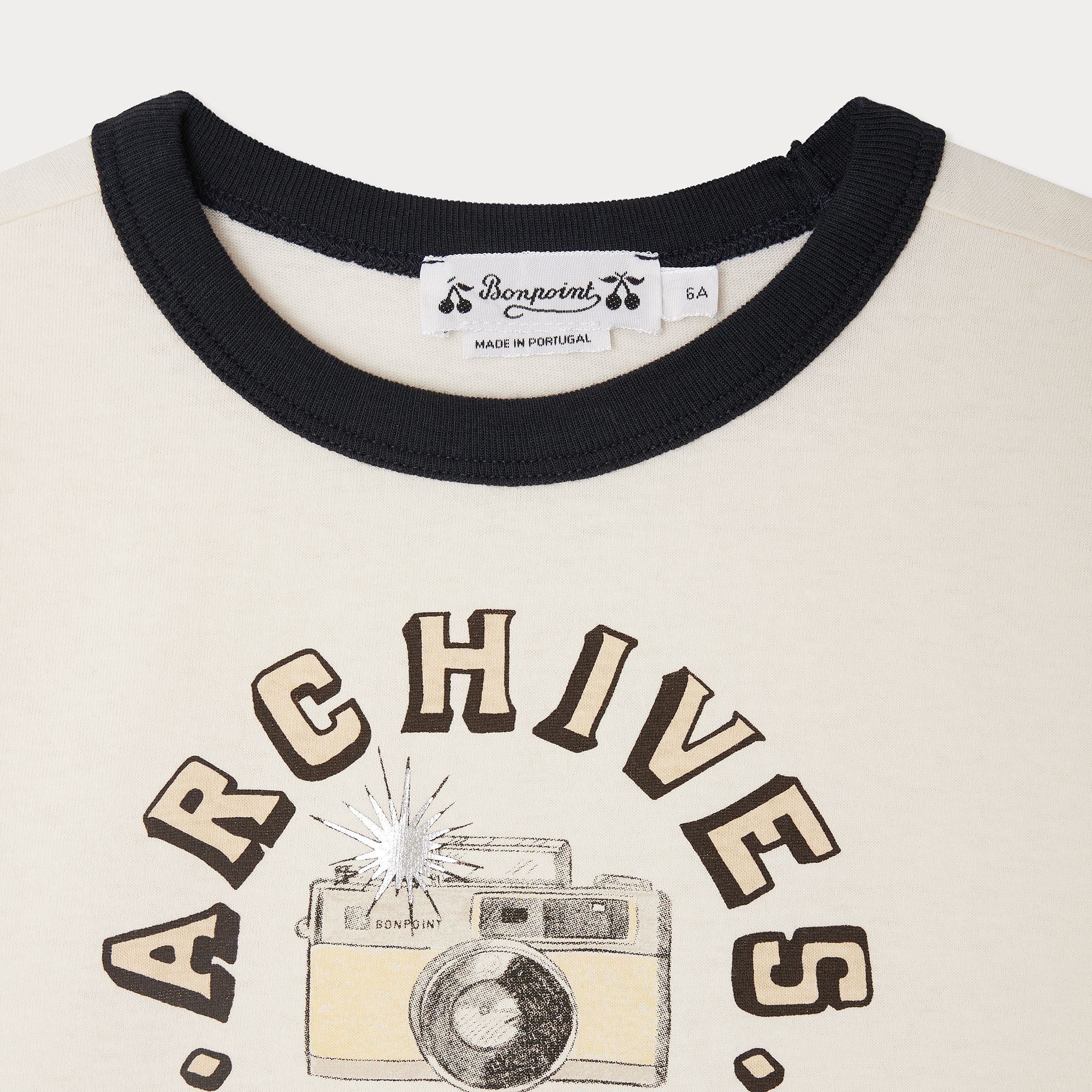 Boys Ivory Logo Cotton T-Shirt