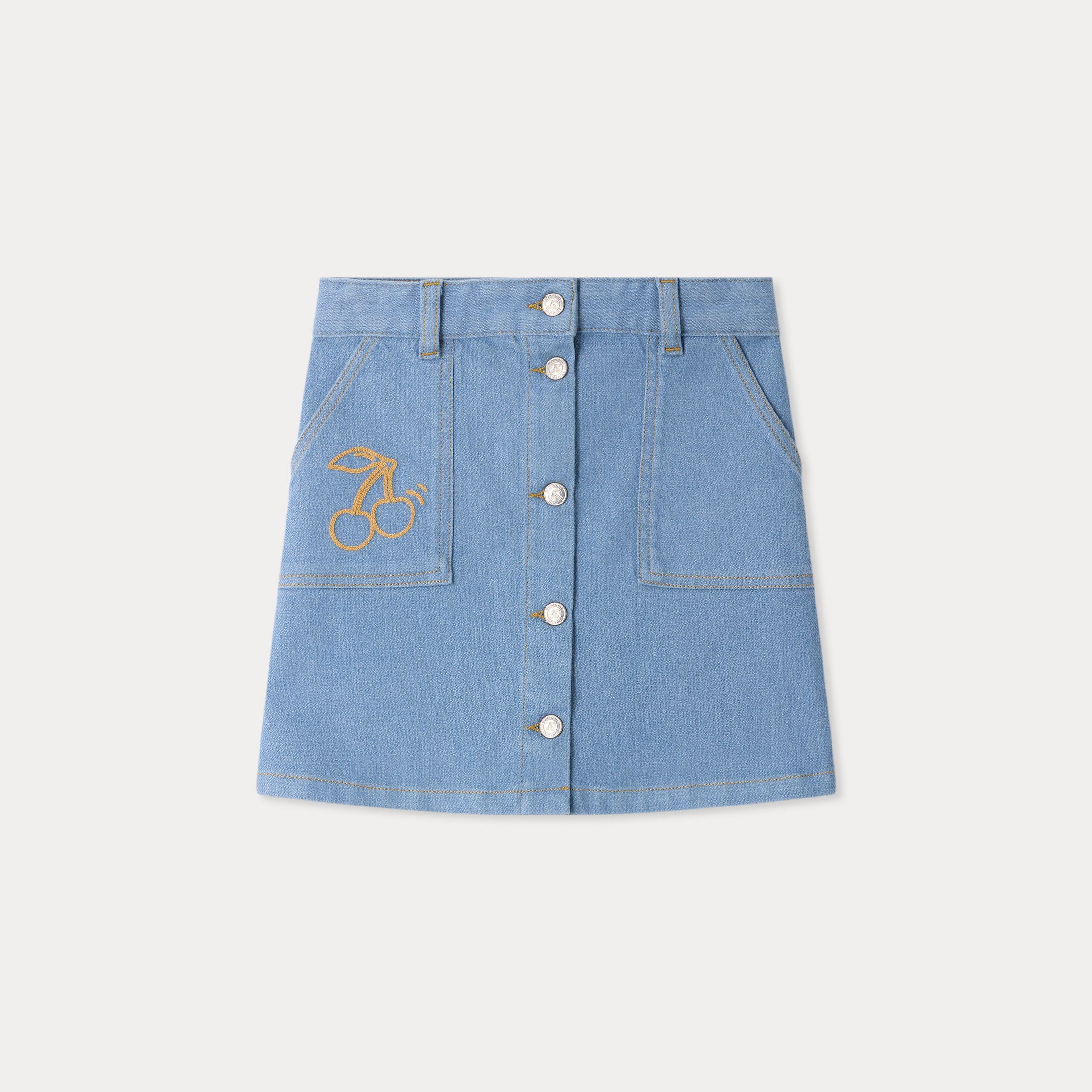 Girls Blue Denim Skirt