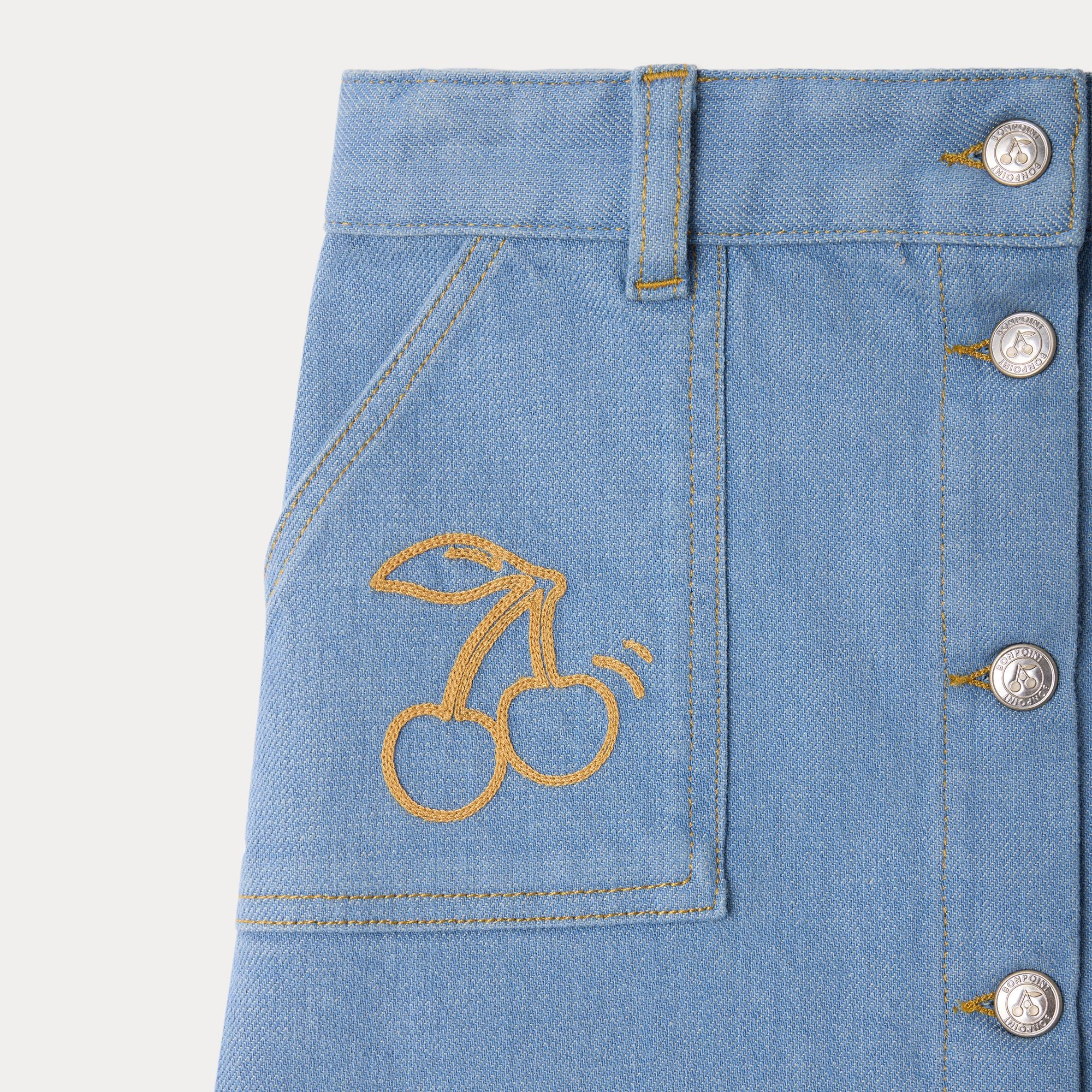 Girls Blue Denim Skirt