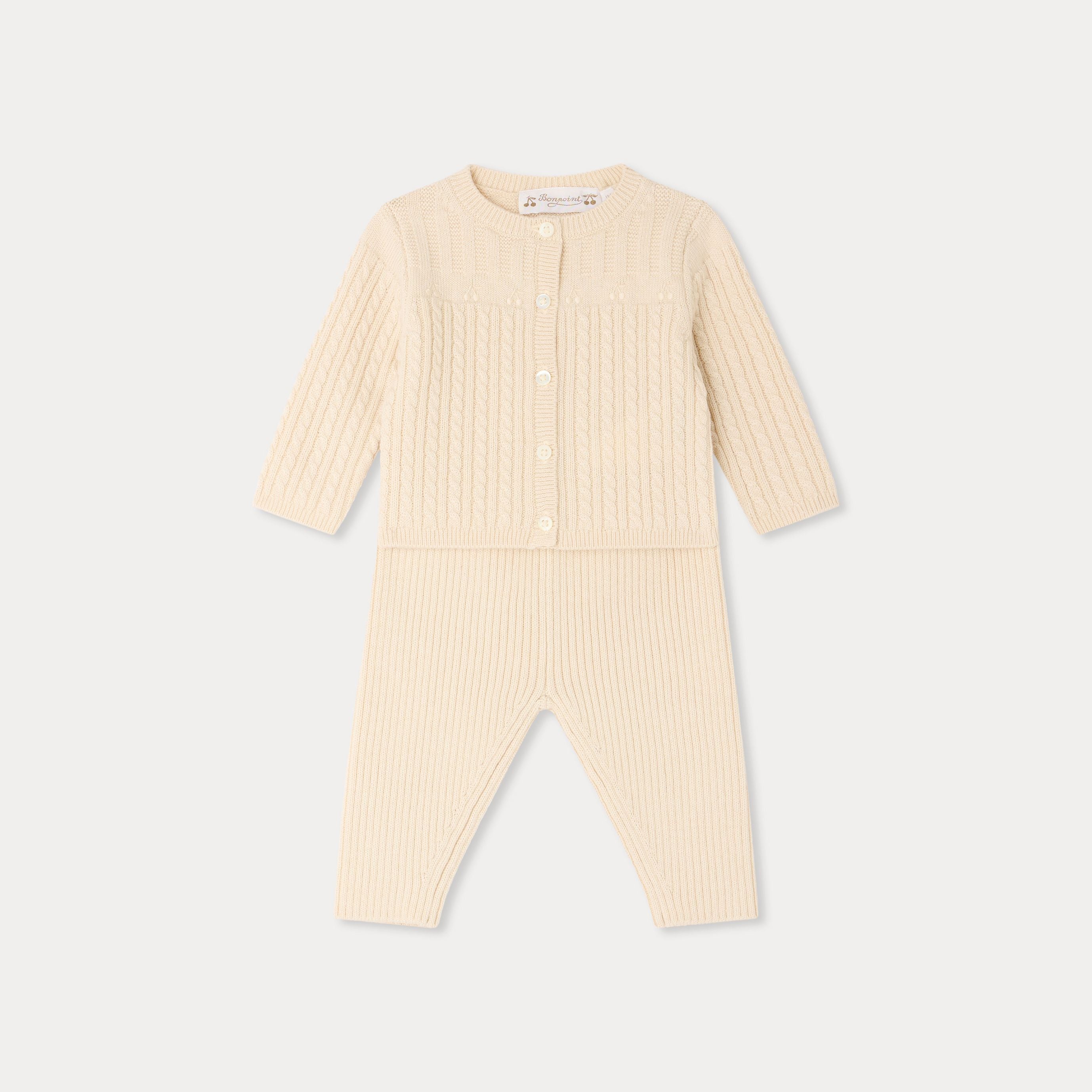 Baby Girls Ivory Wool Knit Set