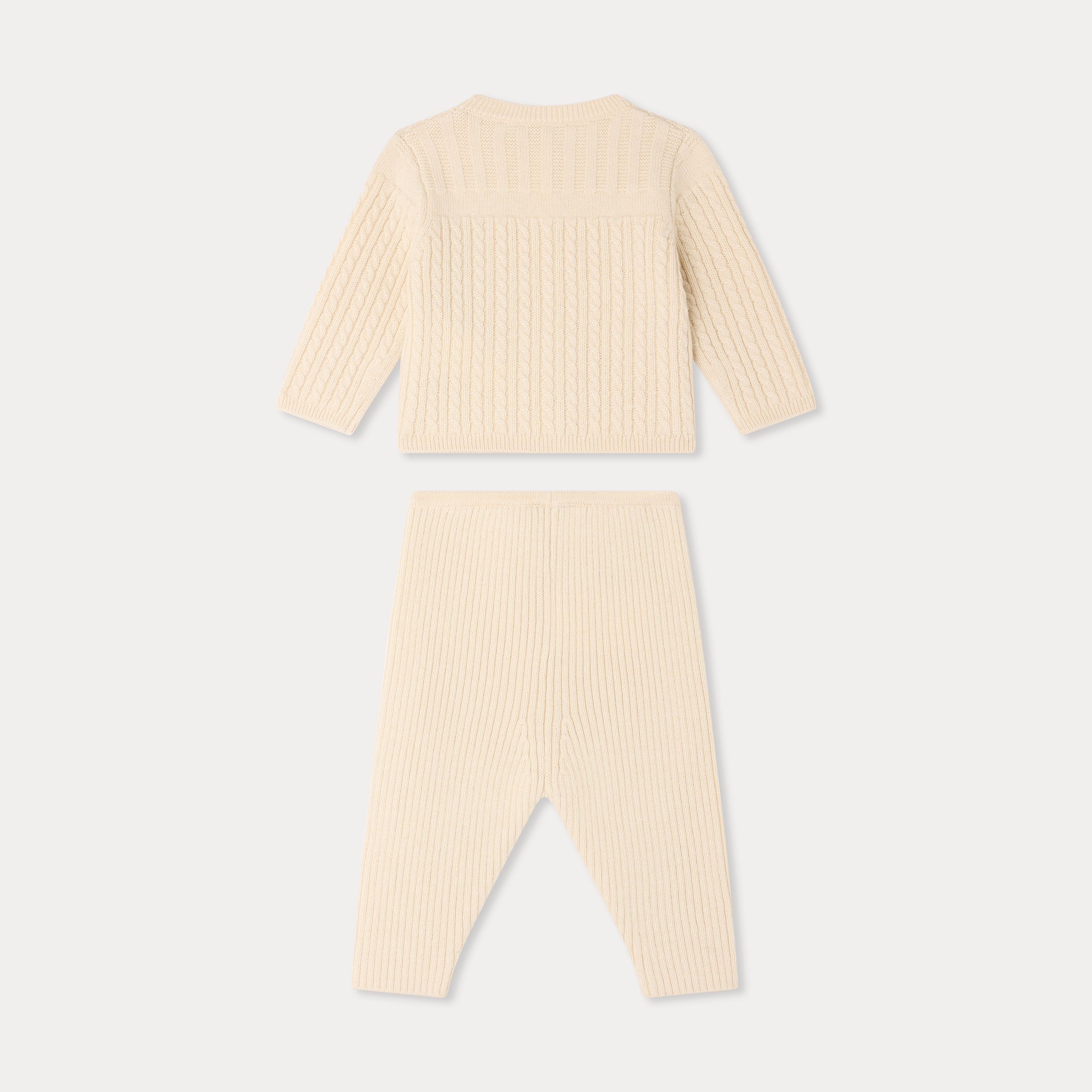 Baby Girls Ivory Wool Knit Set