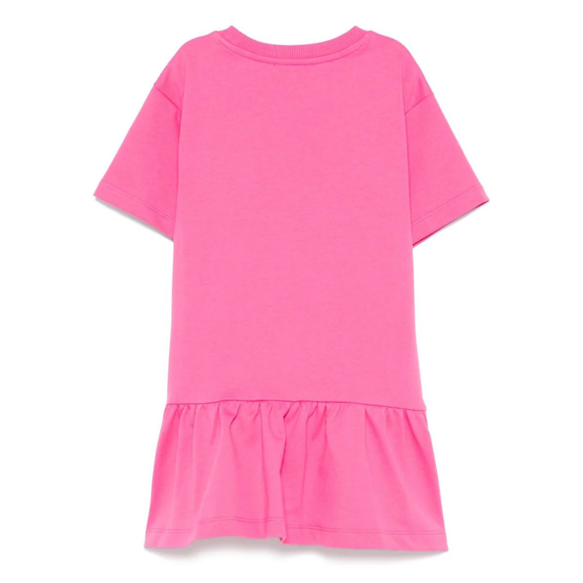 Girls Pink Printed Cotton Dress