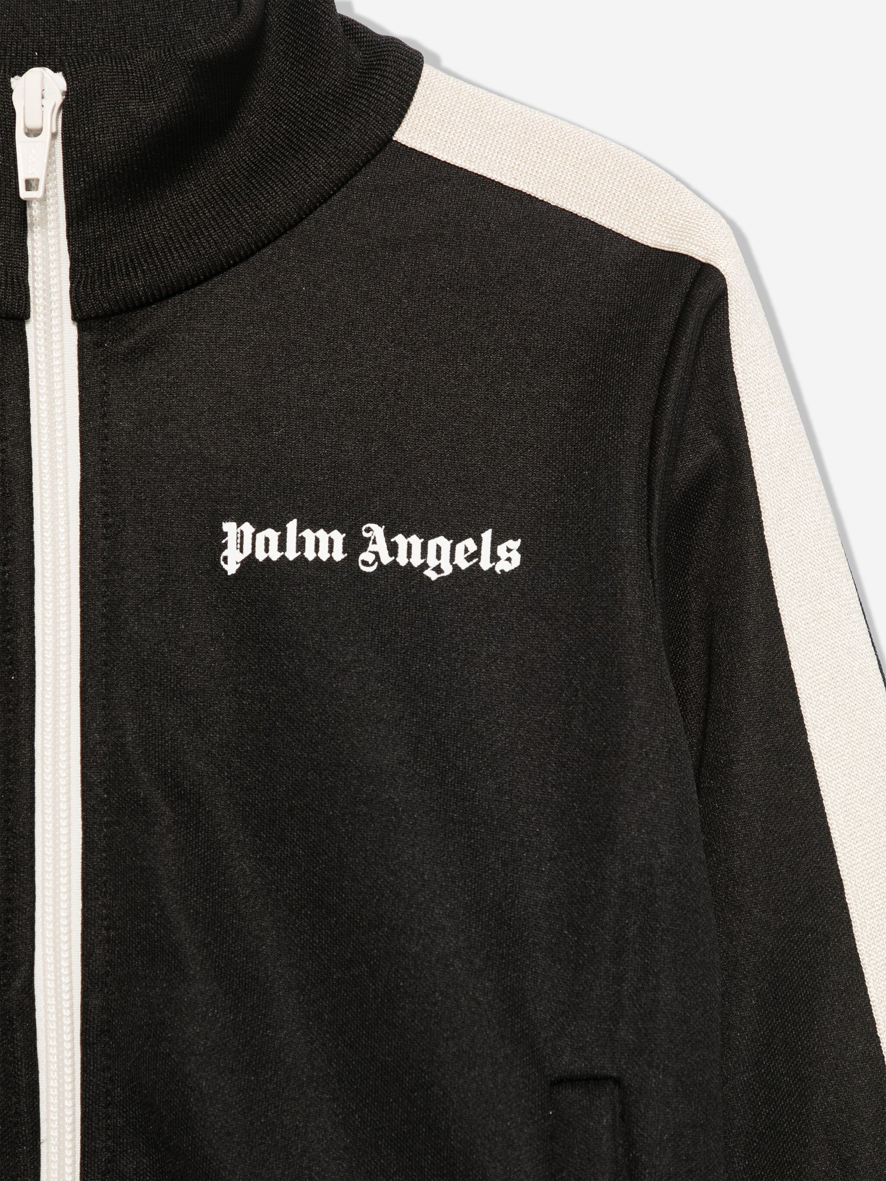 Palm Angels Boys Track Jacket in Black