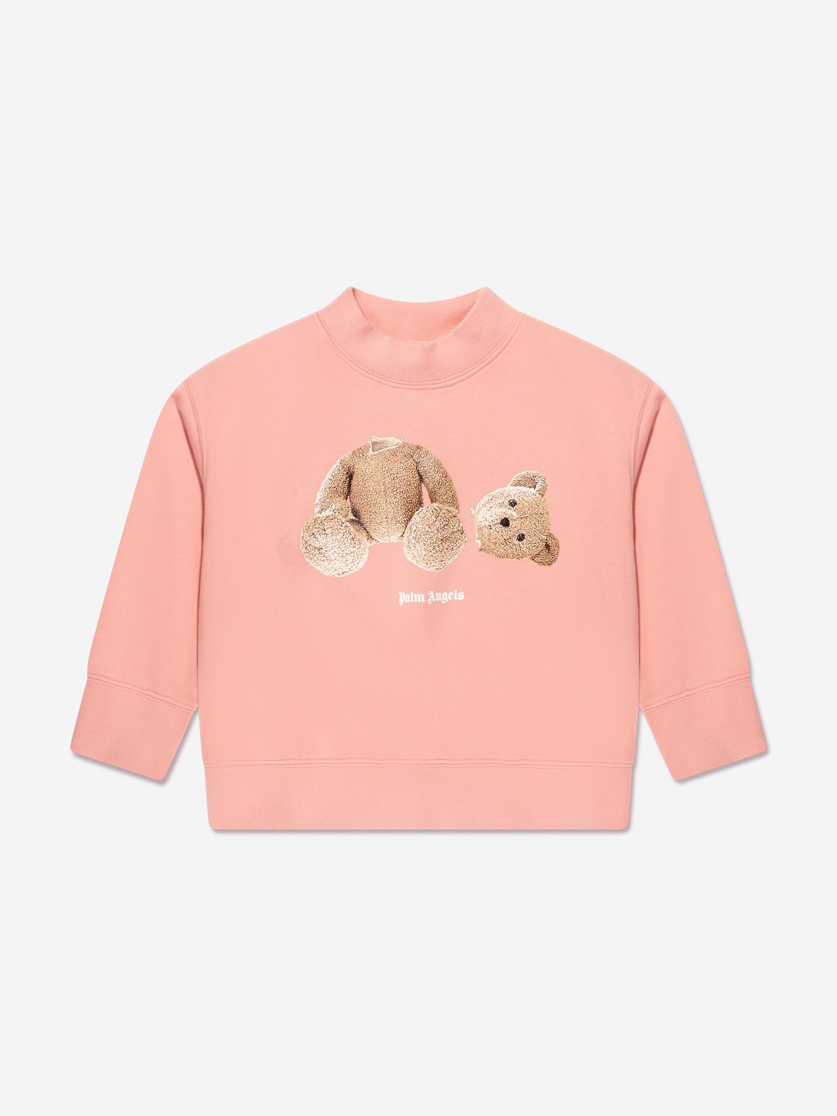 Palm Angels Girls Bear Sweatshirt in Pink