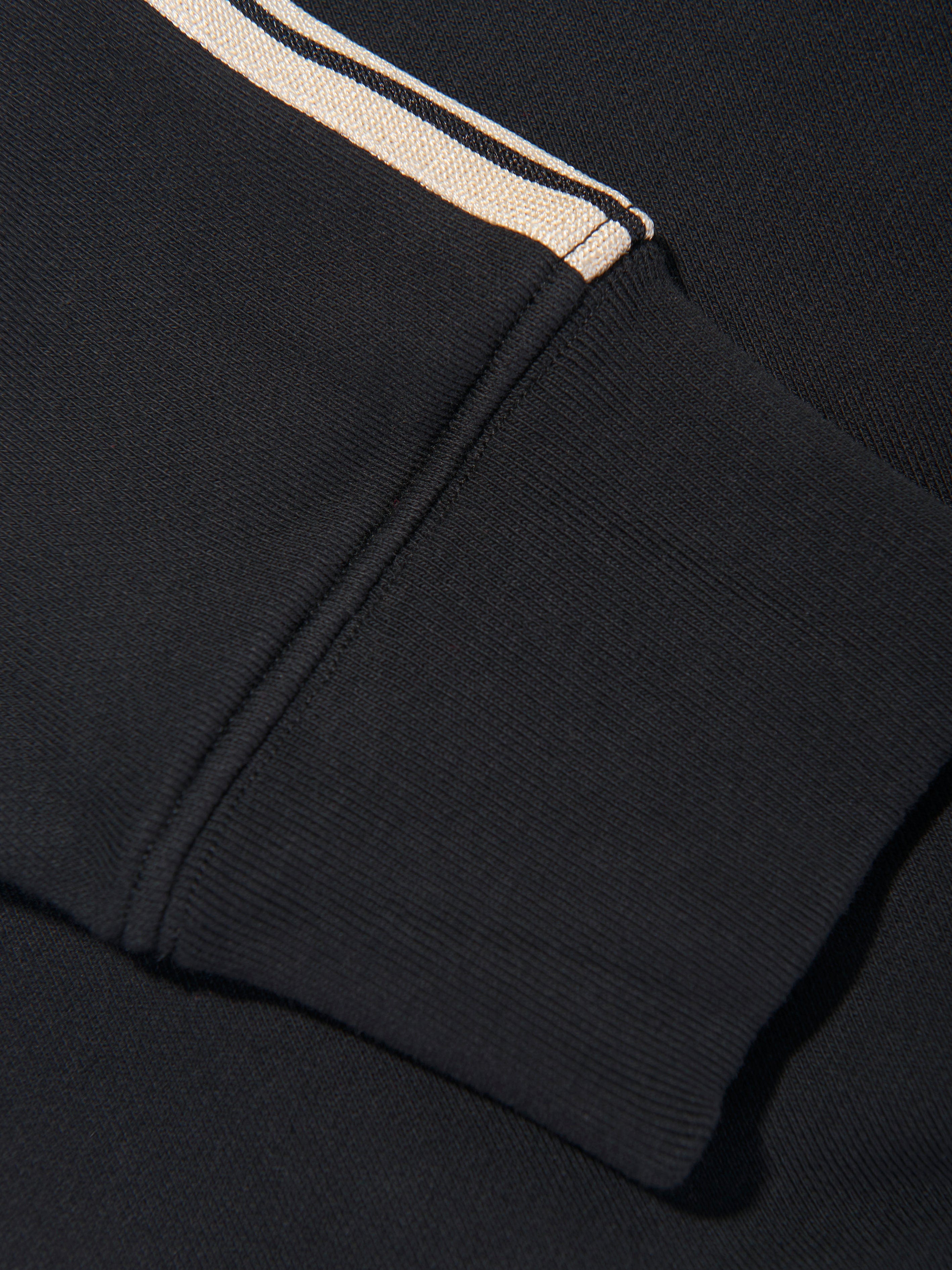 Palm Angels Boys Track Half Zip Sweatshirt in Black