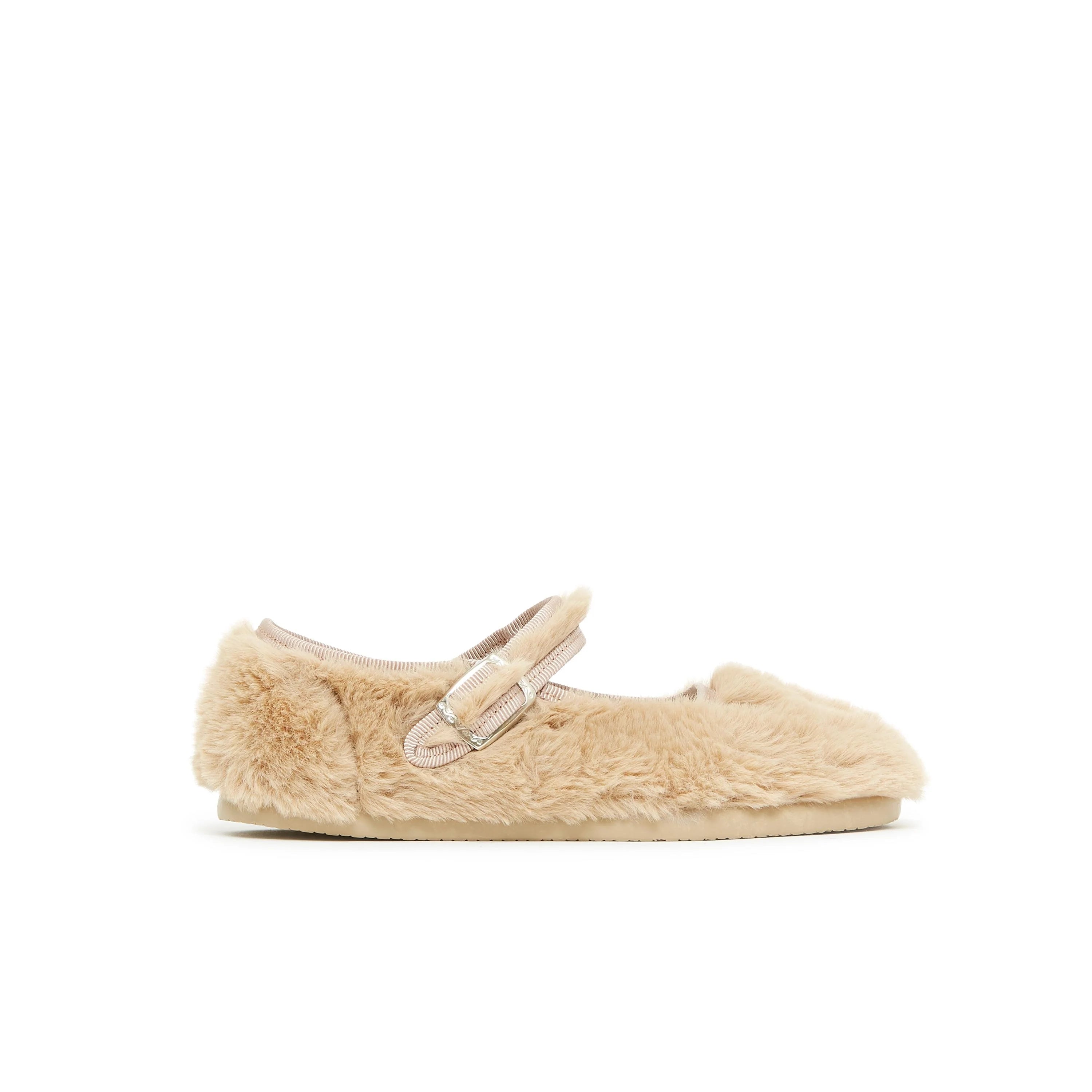 Girls Beige Flat Shoes