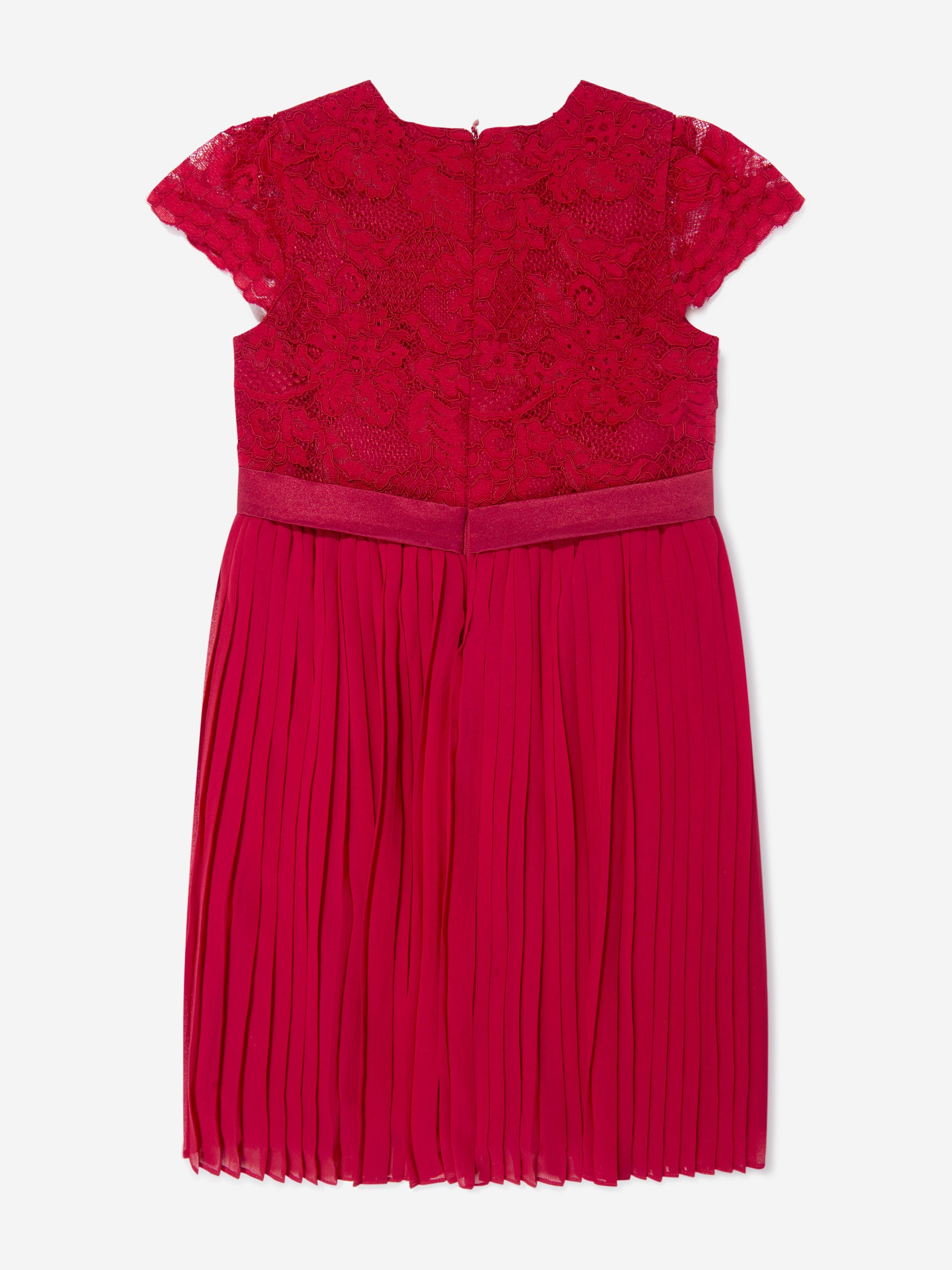 Girls Lace Dress in Red