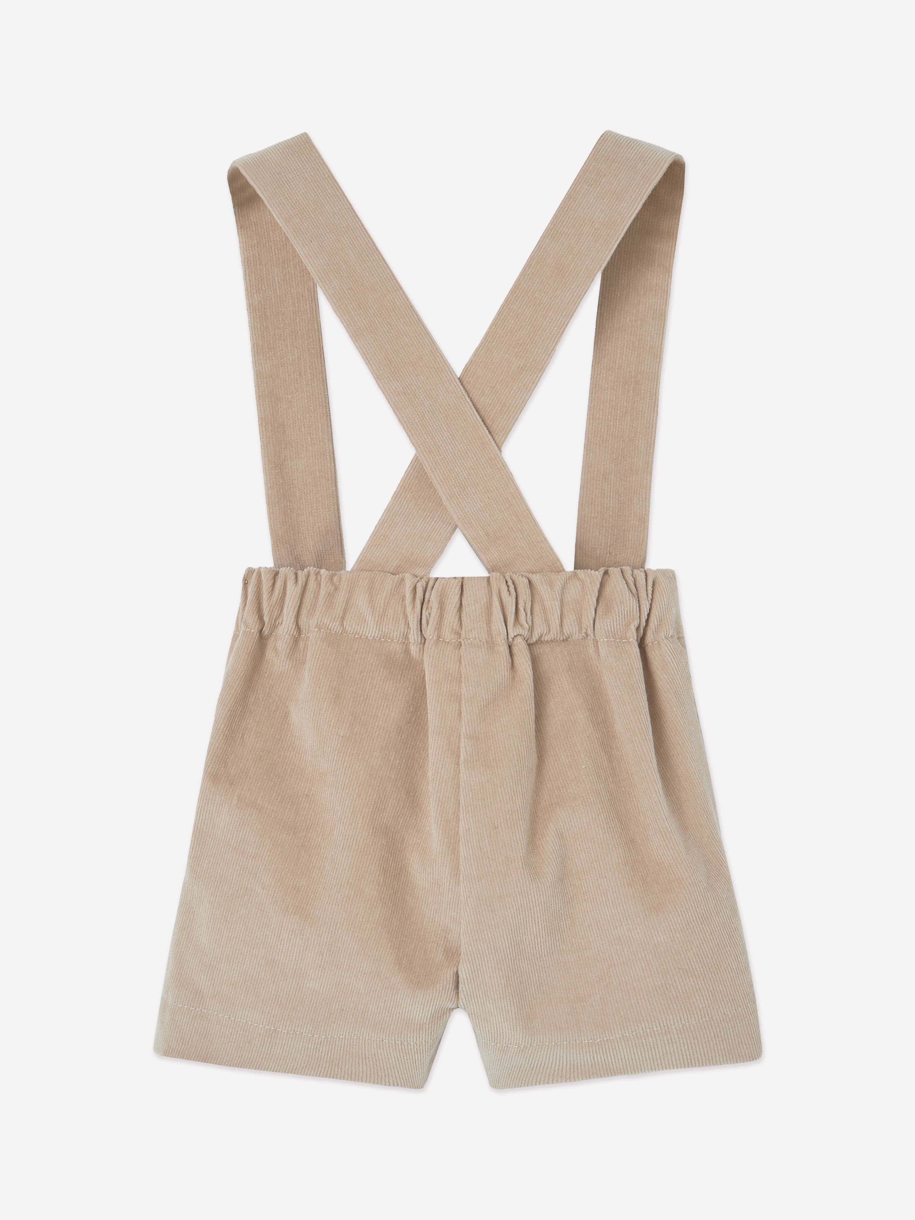 Baby 3 Piece Shorts Set in Brown