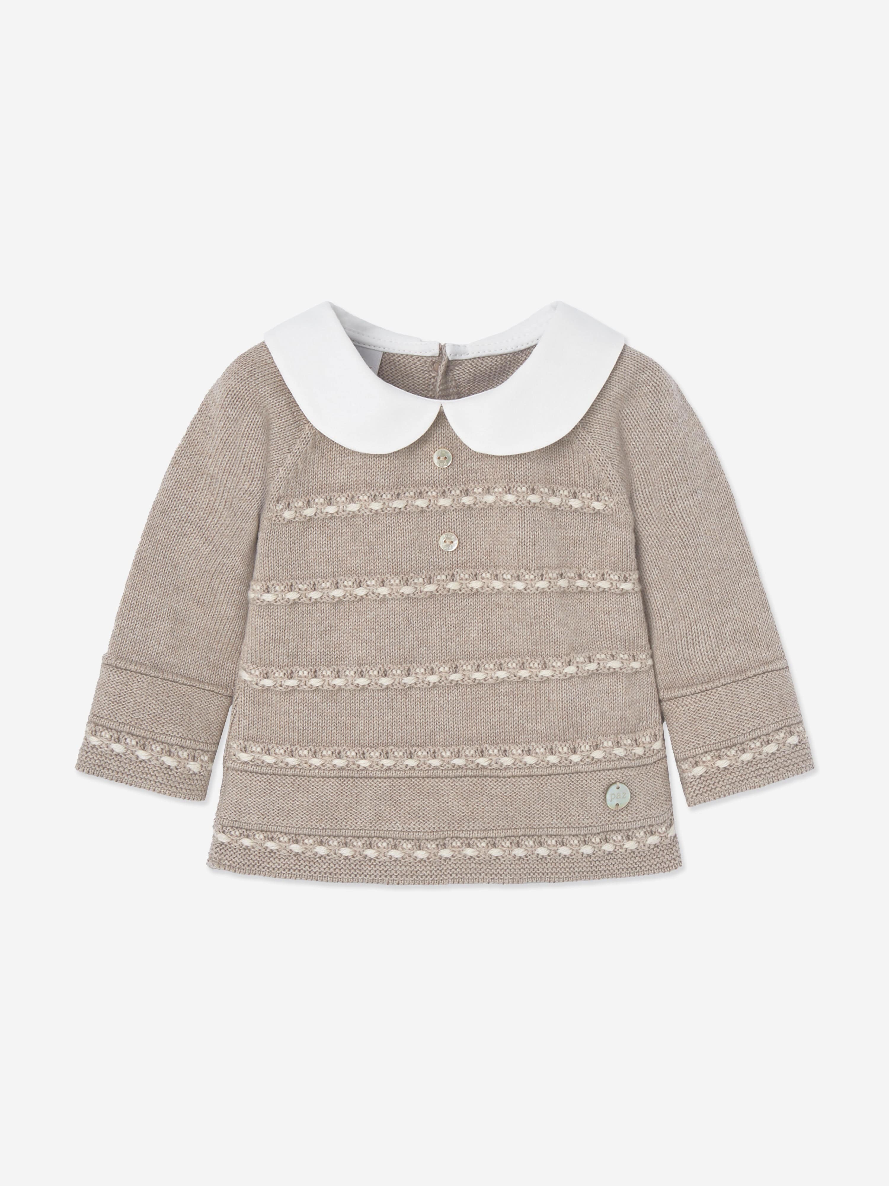 Baby Knitted 2 Piece Set in Beige