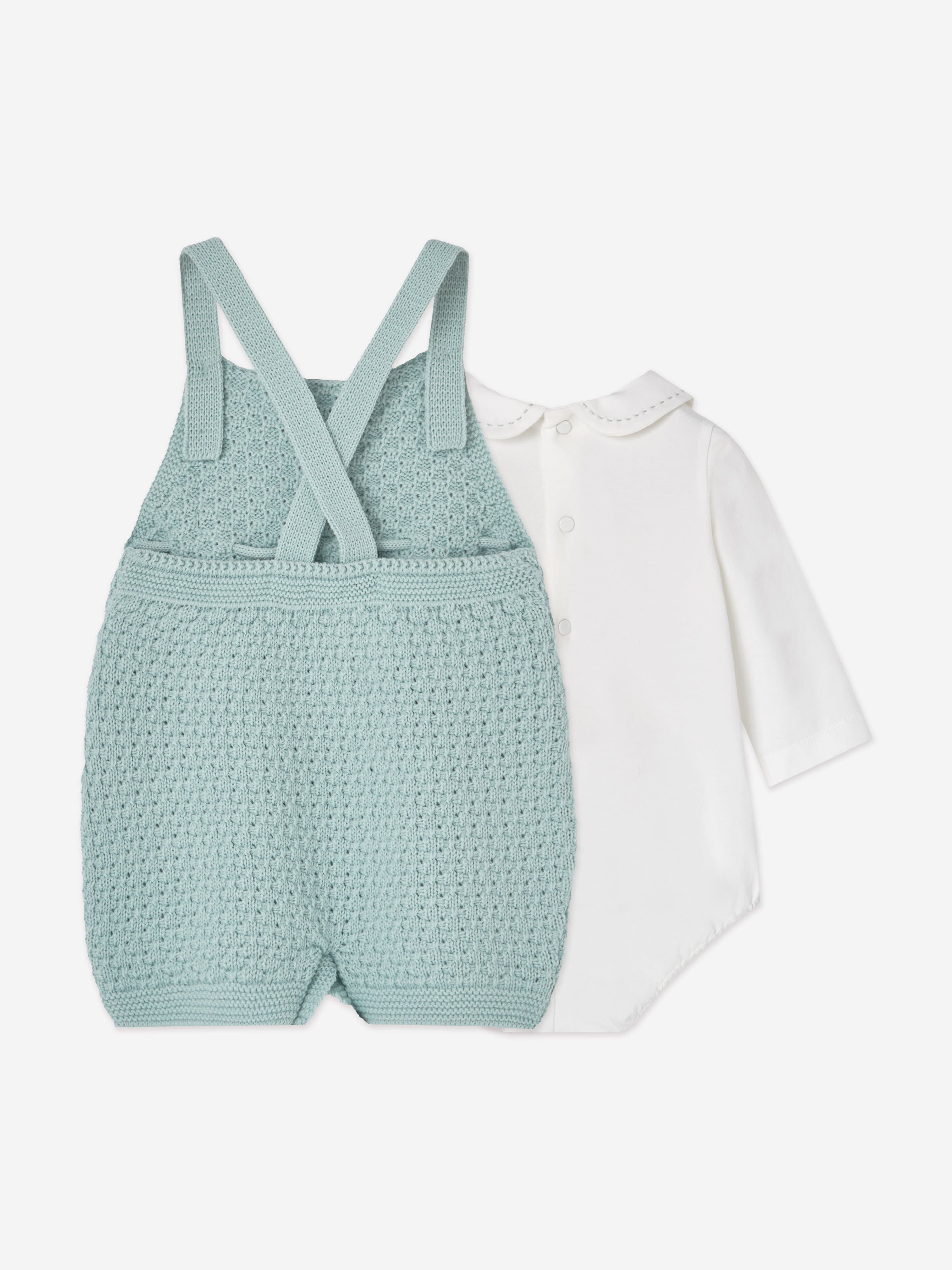 Baby Bodysuit and Romper Set in Green