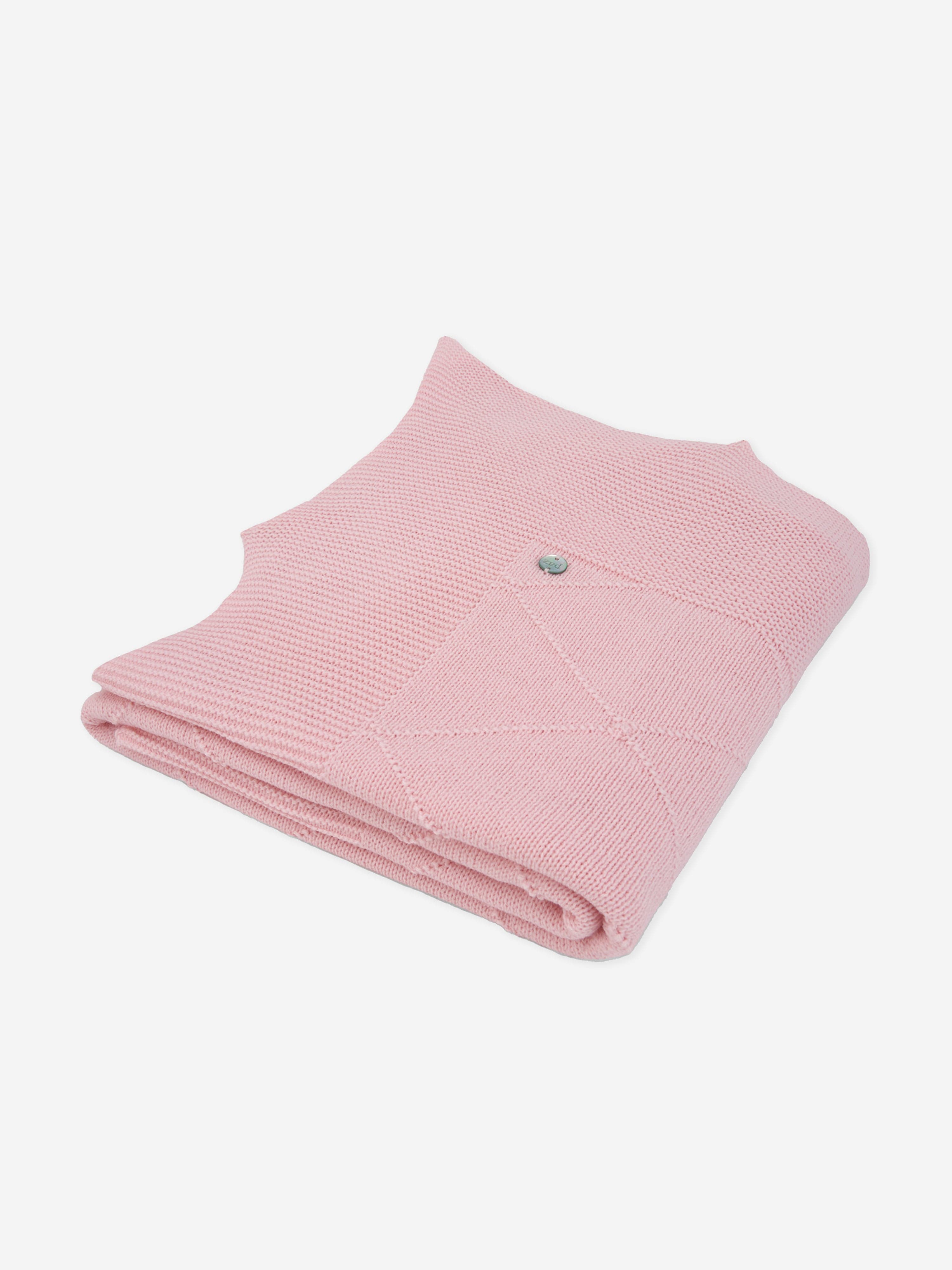 Baby Girls Wool Knit Shawl in Pink