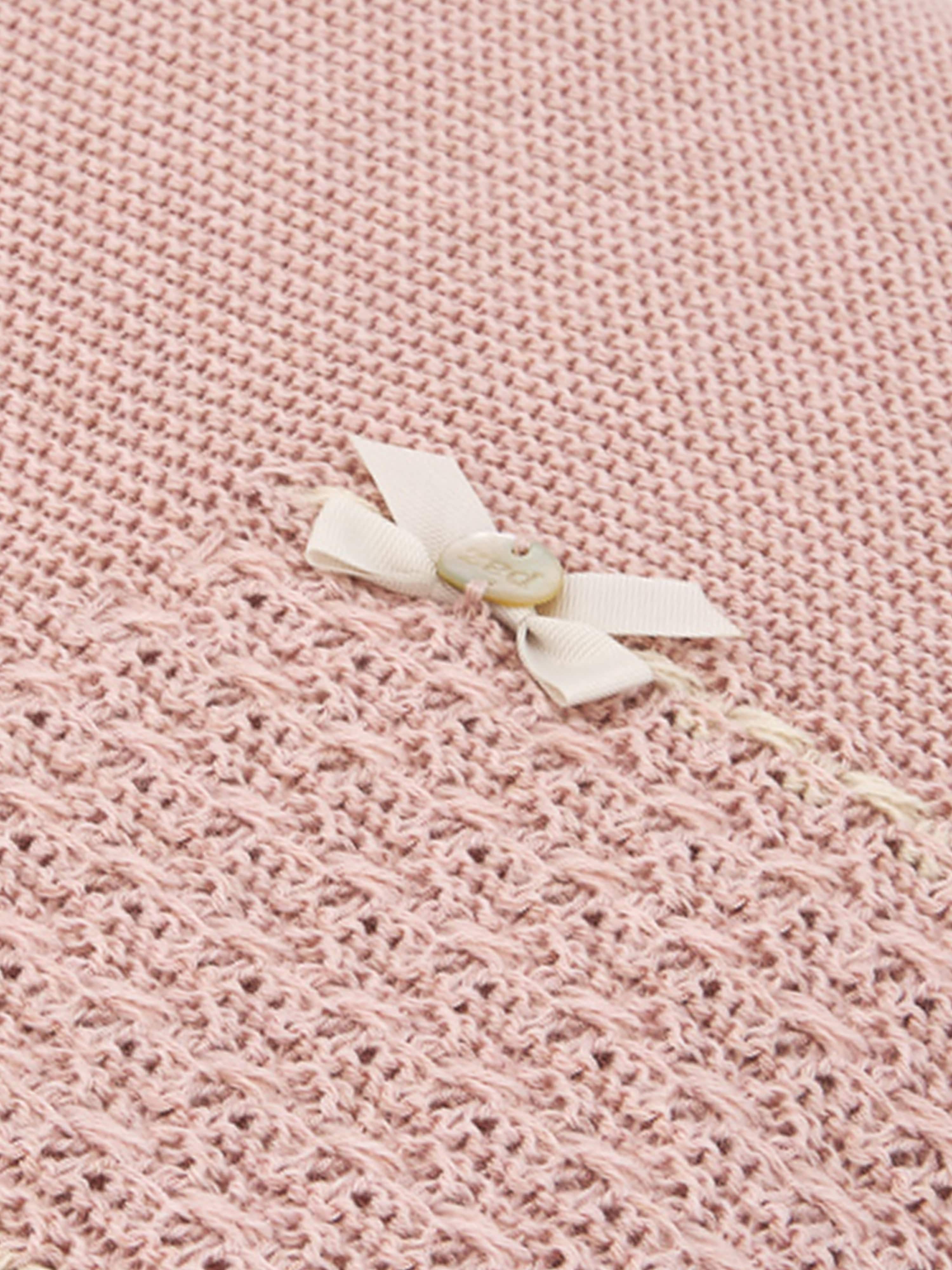 Baby Girls Cotton and Cashmere Blanket in Pink