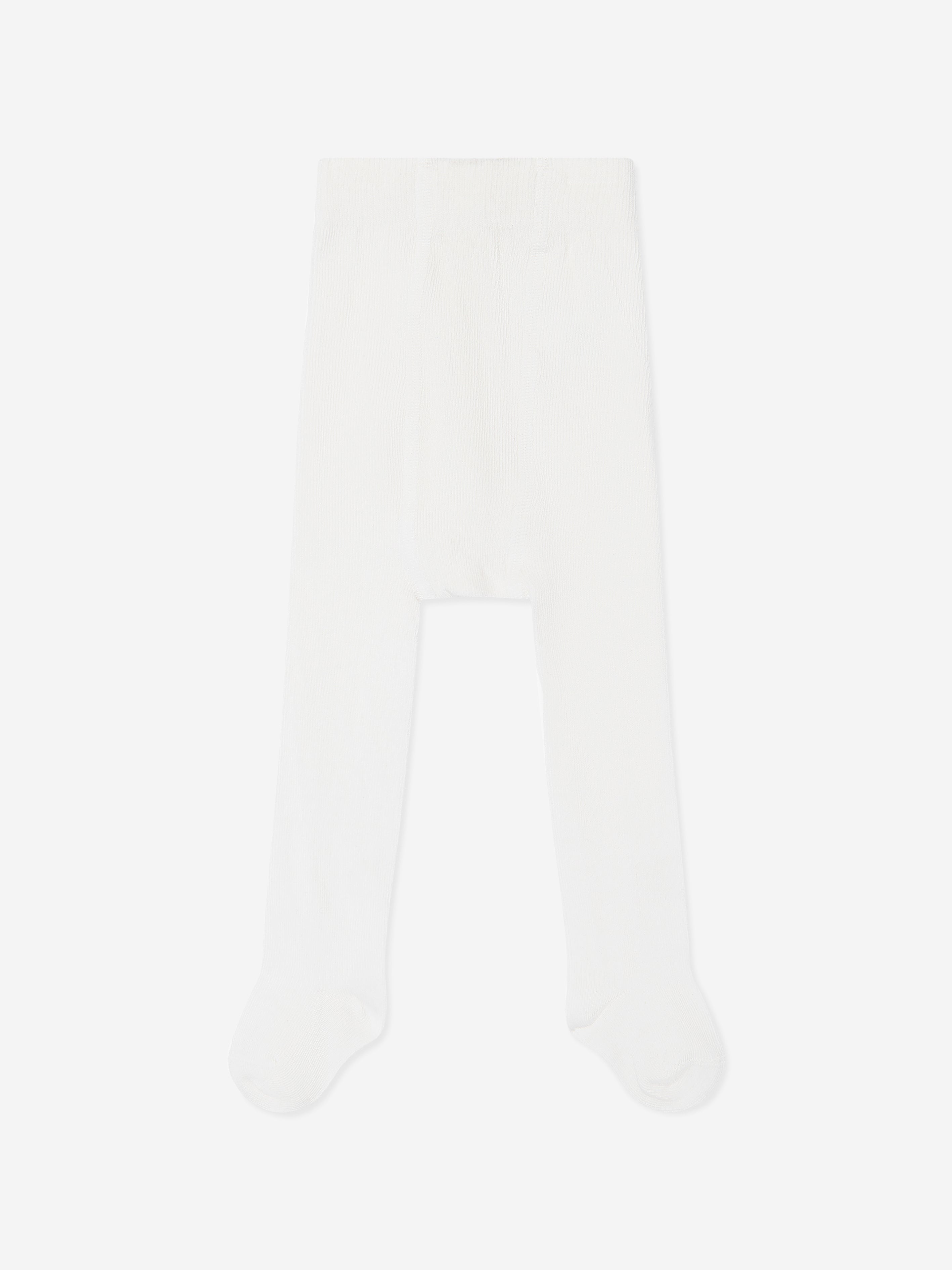 Baby Girls Cotton Tights in White